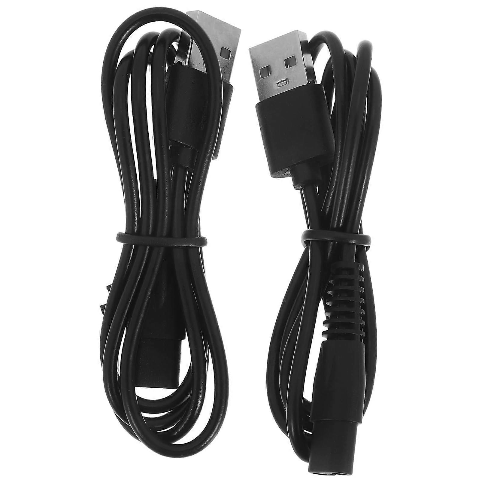2 Pieces Shaped Charger for Electric Shaver Universal Quality Power Cable for Shaver and Durable LongLasting Compatible with Various Models