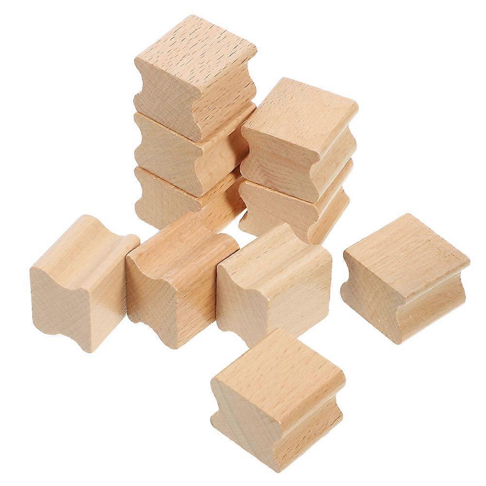 Wooden Stamps for Crafting Durable and Reusable Blank Grooved Design Ideal for DIY Projects Portable Lightweight 20pcs