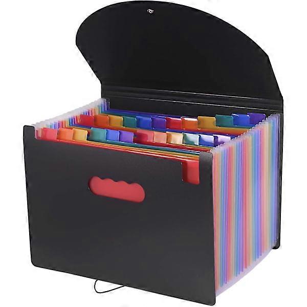 Document Folder - A4 - Fireproof Fan Folder - Writing Folder A4 - 25 Compartments - Folder for Documents - Transparent Plastic Folder