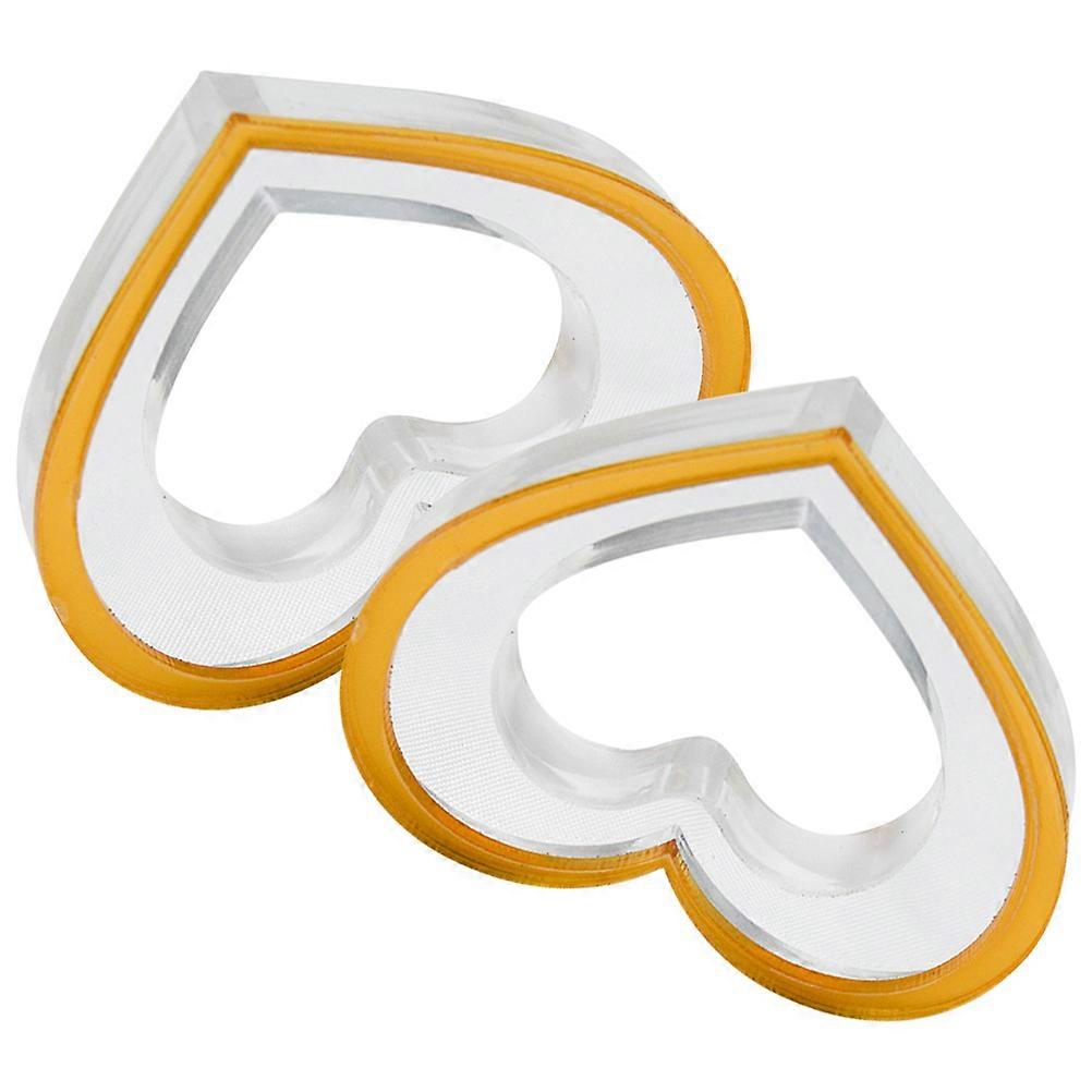 Heart Shaped Acrylic Napkin Rings for Party Use Transparent Texture Adds Elegance Table 2pcs