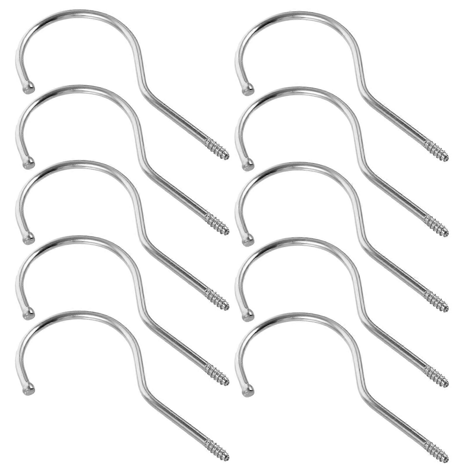 10pcs Screw Hooks Multipurpose DIY Hanger Hooks