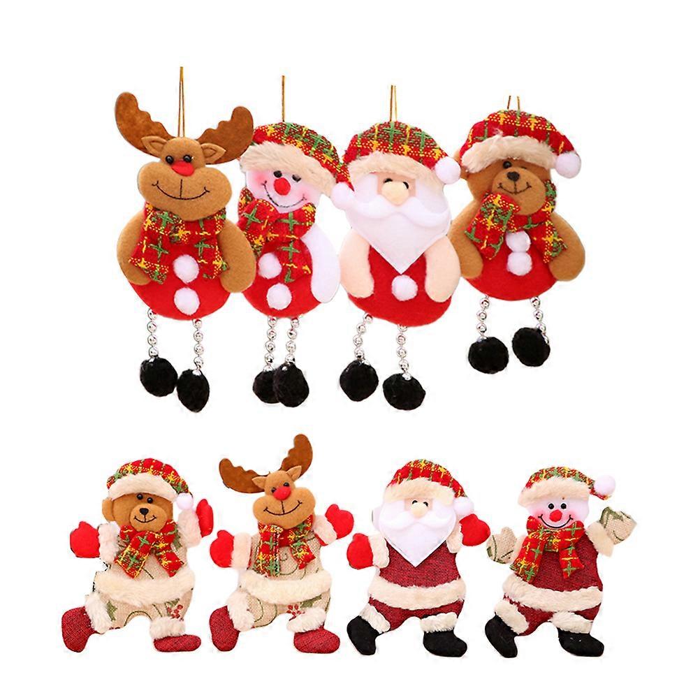 زخرفية عيد الميلاد قلادة متنوعة اللون فانيليت معلقة ديكور 18X12 سم 8 قطع للمساحة الداخلية