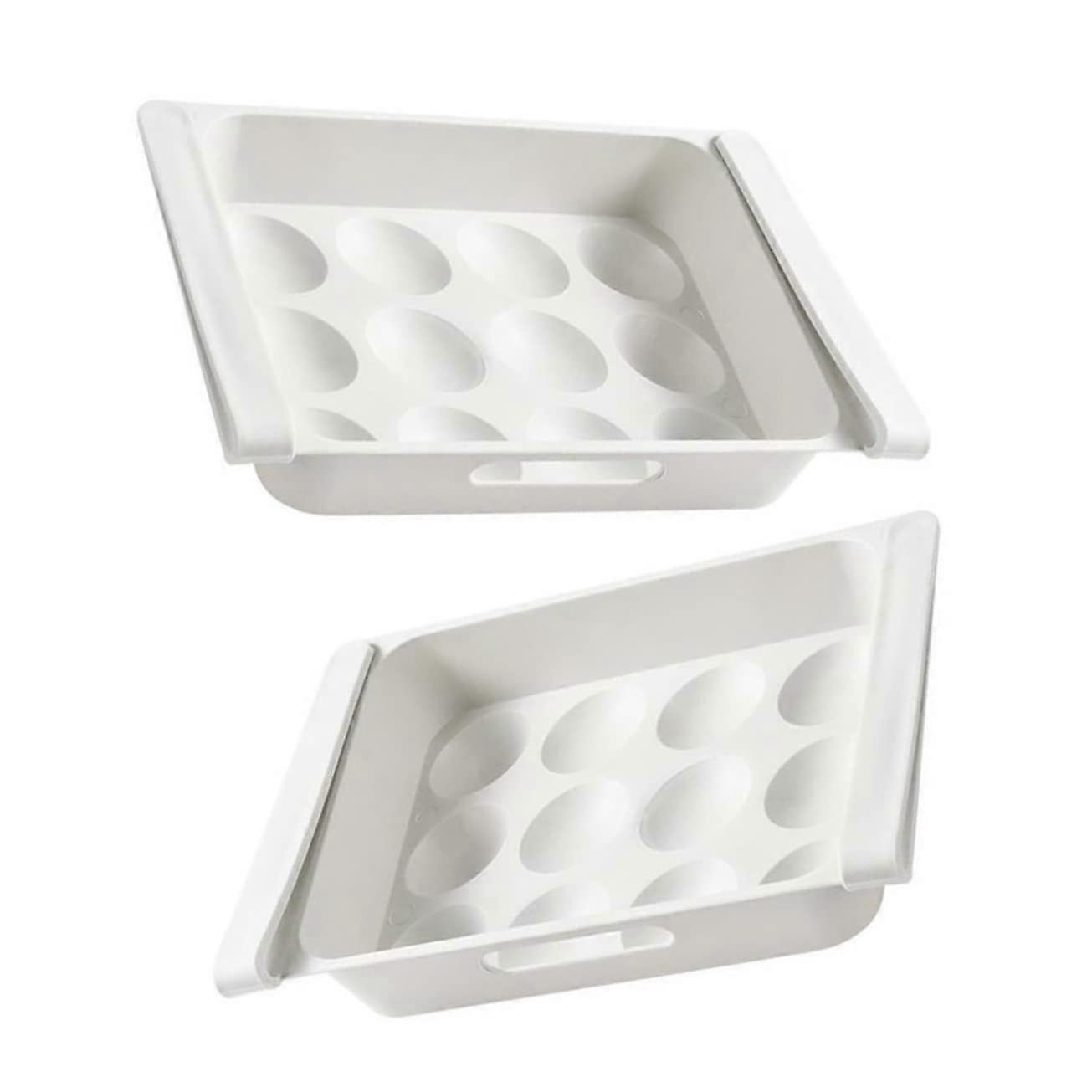Egg Holder Two-Piece Drawer-Type Fridge Storage Box For Fresh Eggs Space-Saving