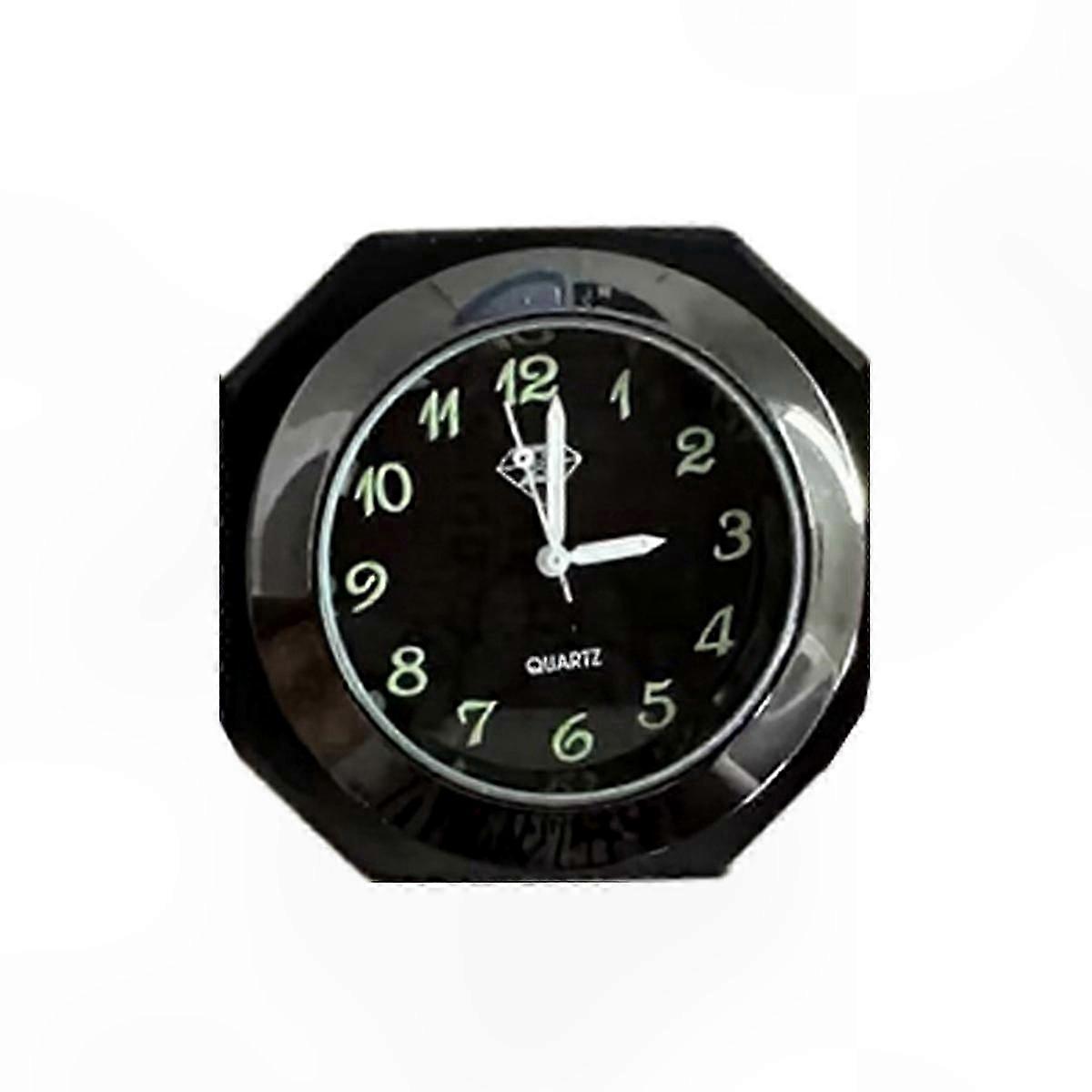 Waterproof Quartz Clock for Motorcycle Handlebar Mount Black Dial