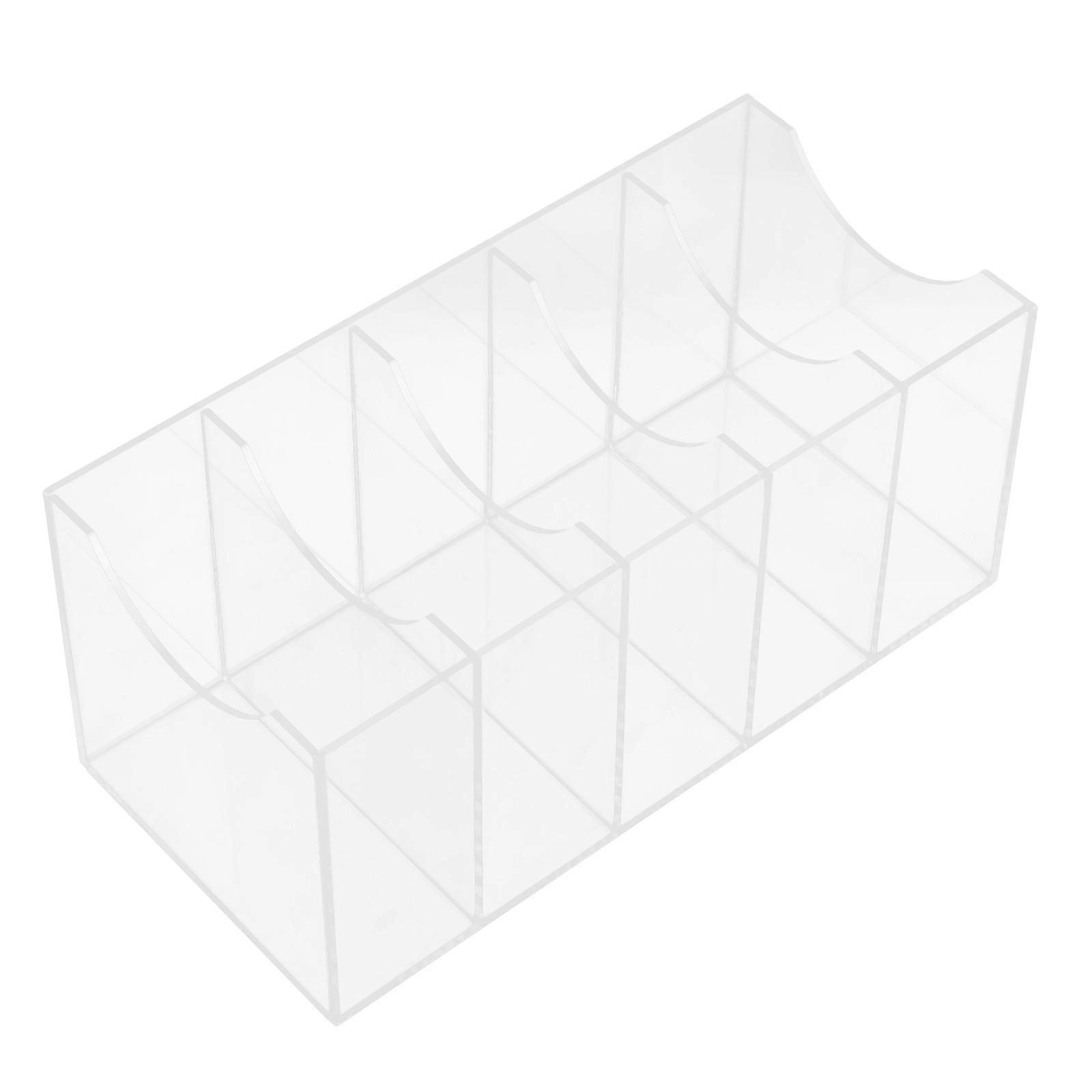 Clear Belt Storage Organizer for Closet 5 Compartments Acrylic Holder Display Case for Men