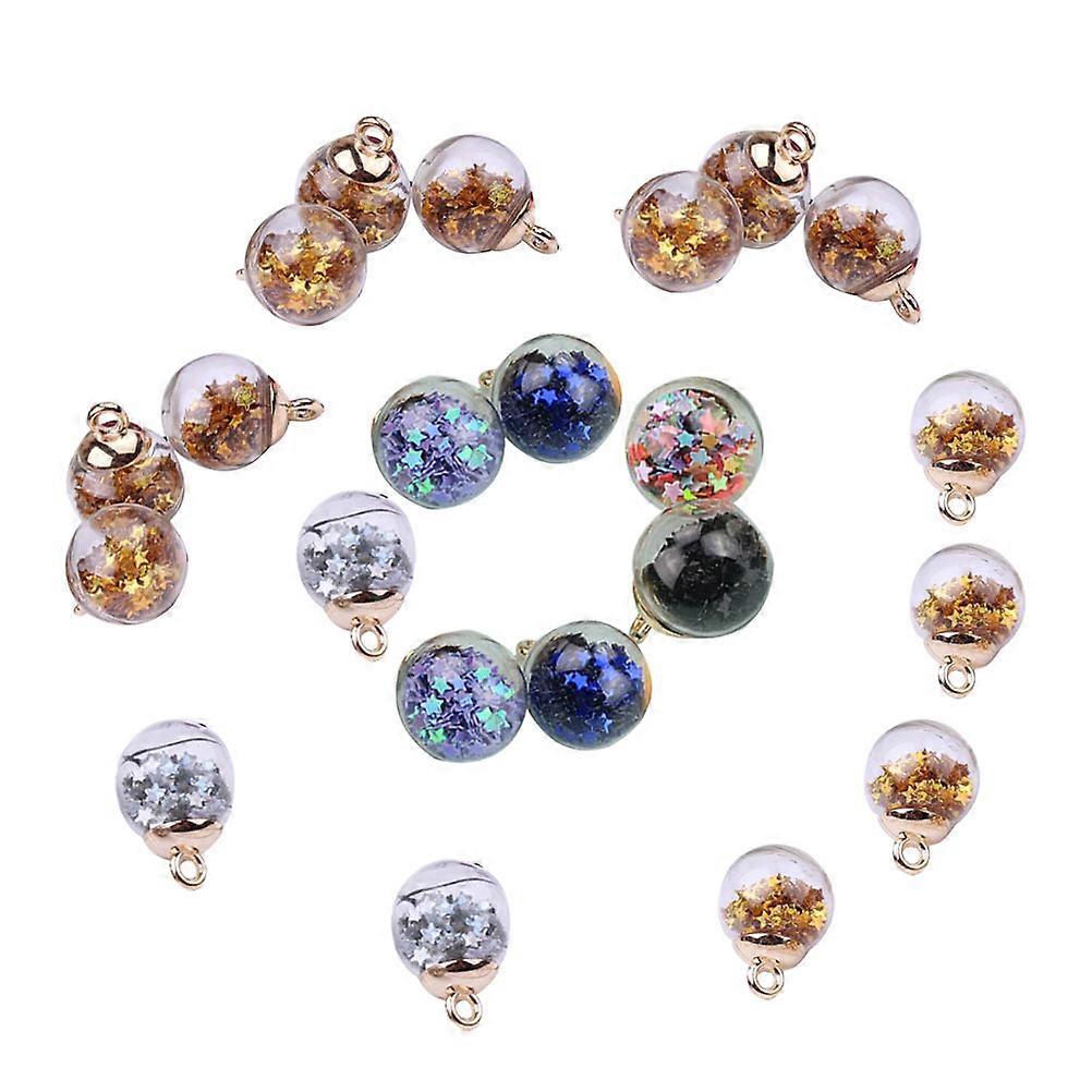 Glitter Star Sequins Pendants 50Pcs DIY Jewelry Making Accessories Asorted Color Perfect for Craft Projects