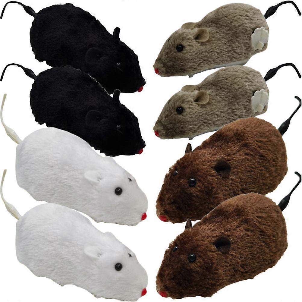 Funny Interactive Mouse Cat Toys Designed For Cats To Improve Fitness With Assorted Color 8Pcs