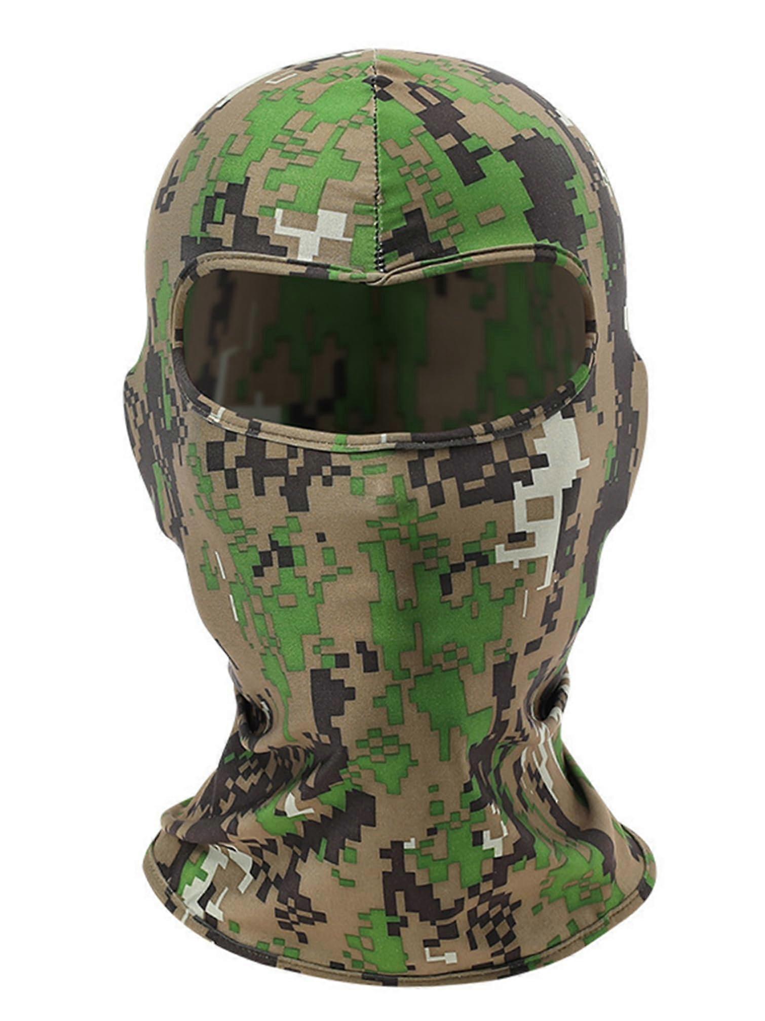 Balaclava Ski Mask For Outdoor Sports UV Protection Keeps You Warm One Size Full Head Coverage Army Green