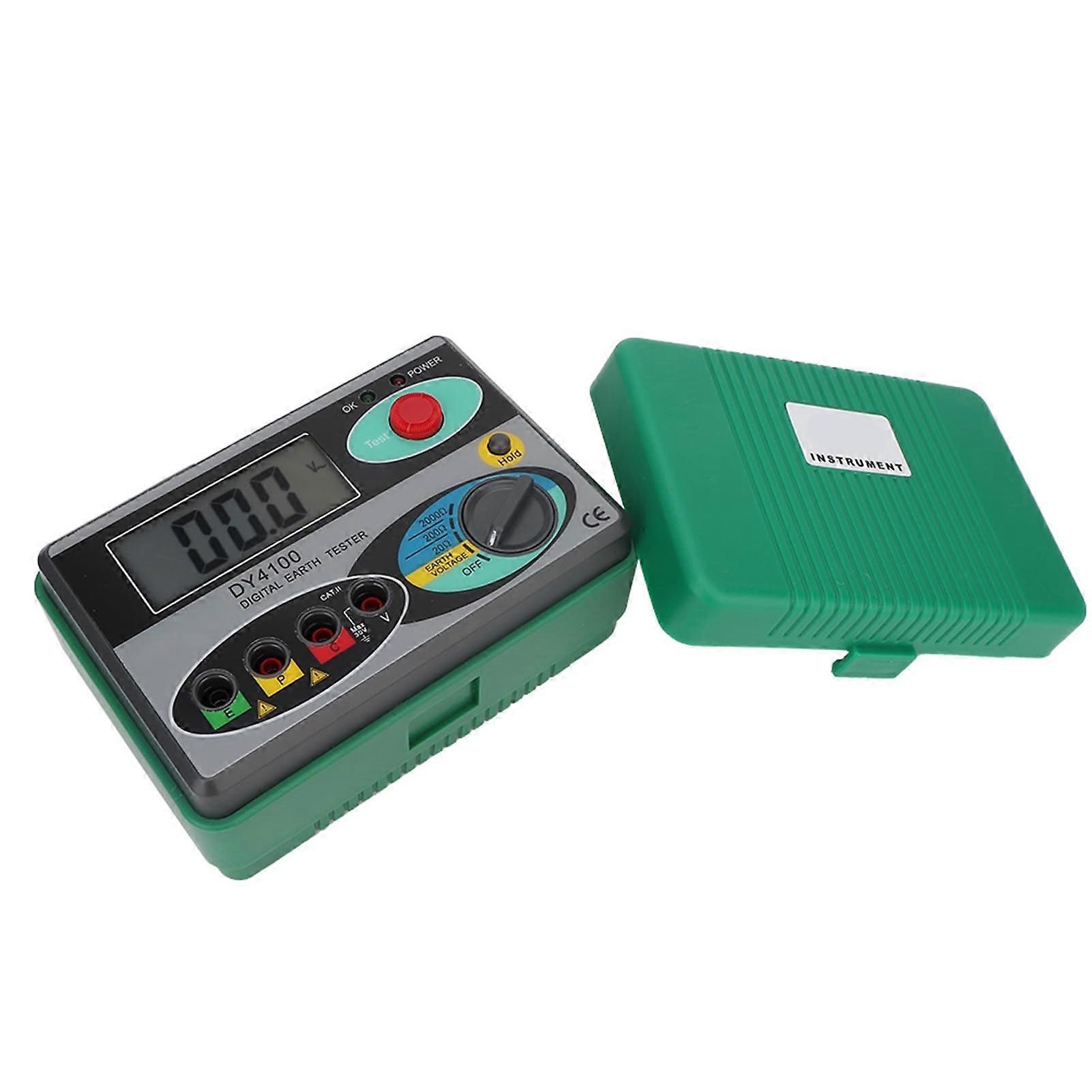 DY4100 Digital LCD Display Ground Resistance Tester Gauge with Robust Construction for Accurate Resistance Measurements