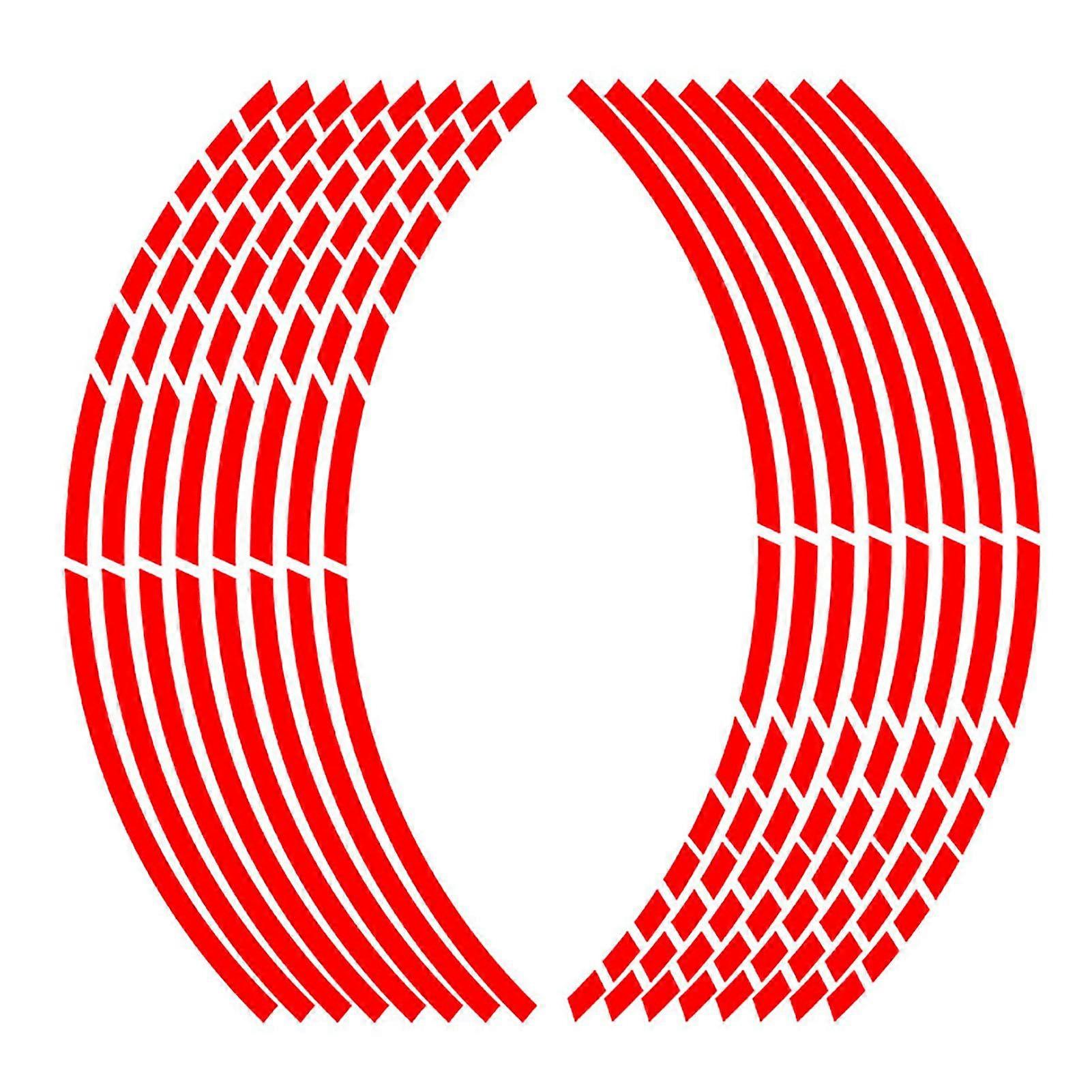 מדבקות חישוק גלגל 18 אינץ' 18 יחידות מדבקות אוניברסליות מחזירות אור לרכב