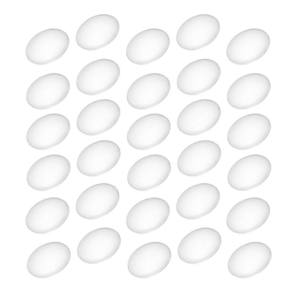 Crystal Embellishments Glass Oval Shape for DIY Jewelry Craft Making White Smooth Edge 20x30mm