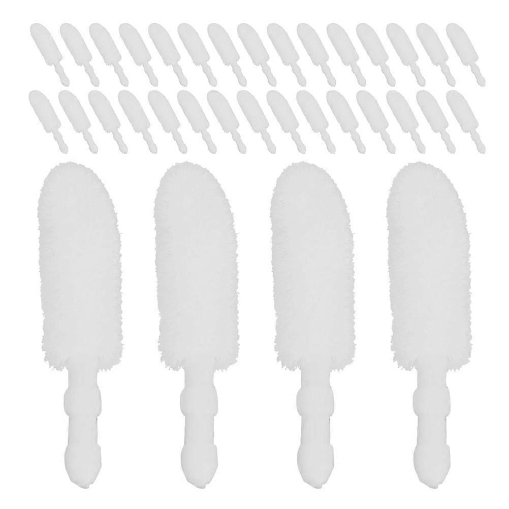 Lip Gloss Brush Heads 500Pcs White Flocking Replacement Brush Heads for Makeup Ample Supply