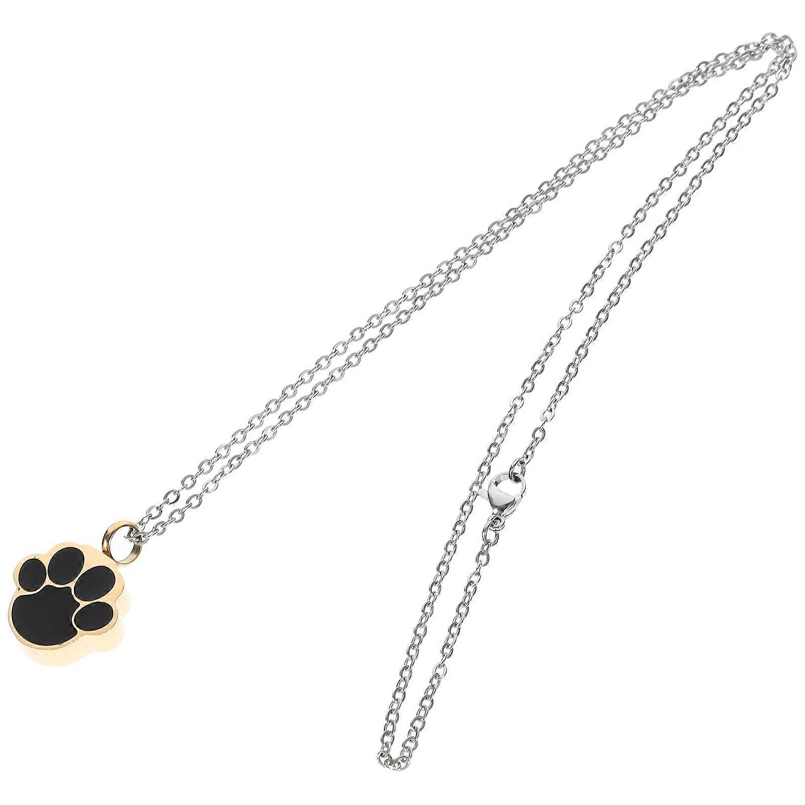 Unique Paw Print Shape Necklace For Pet Ash Storage Designed For Home Decoration And Keepsake 1Pack