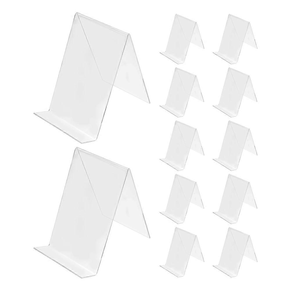 Acrylic Book Rack for Display 12Pcs Clear Desktop Book Store Tabletop Stand