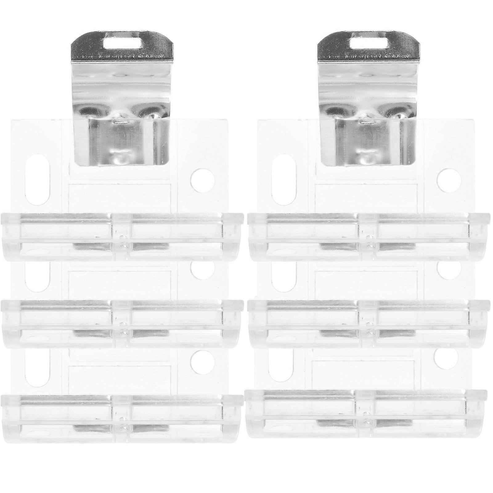 6pcs Curtain Bracket Set for Louver Shutters – Vertical Fixation Hardware for Blinds, Easy Replacement for Missing Parts