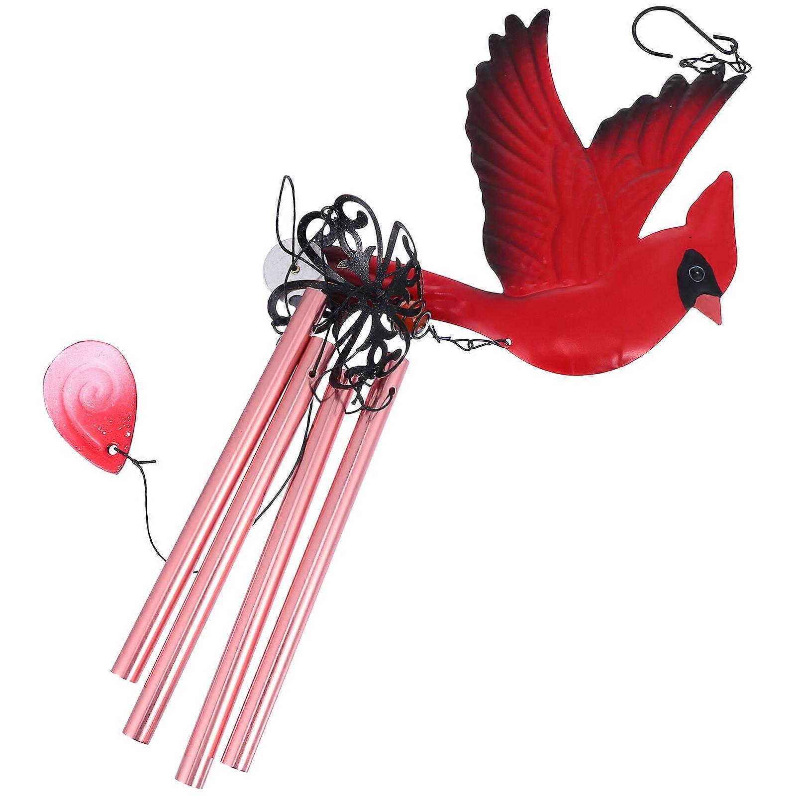 1pc Creative Bird Design Iron Hanging Wind Chime Decor Pendant