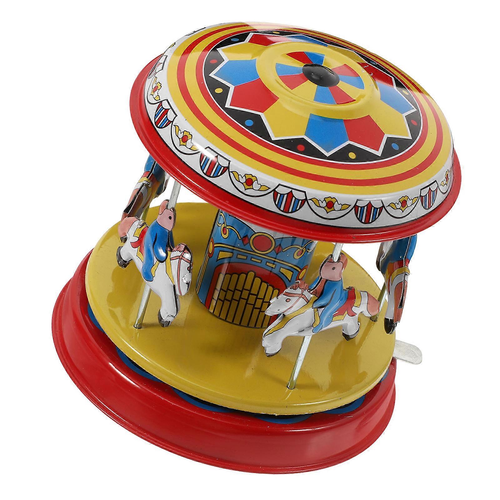 Retro Tinplate WindUp Toy for Kids Playing Durable Collectible Home Decor 1pc