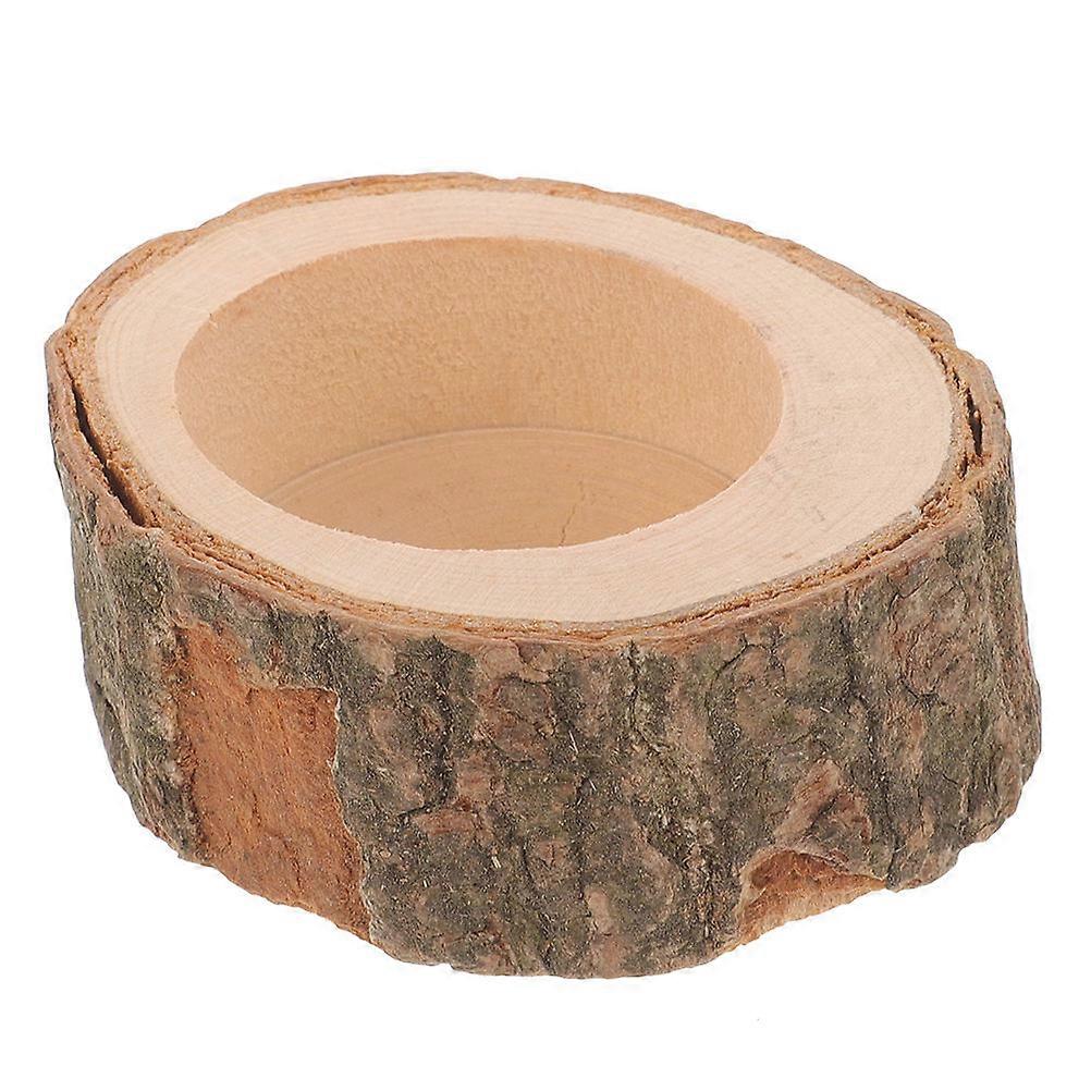 Wooden Food Bowl for Small Pets 1 Set Chew Resistant Feeder for Hamsters Gerbils Rabbits and Other Small Animals