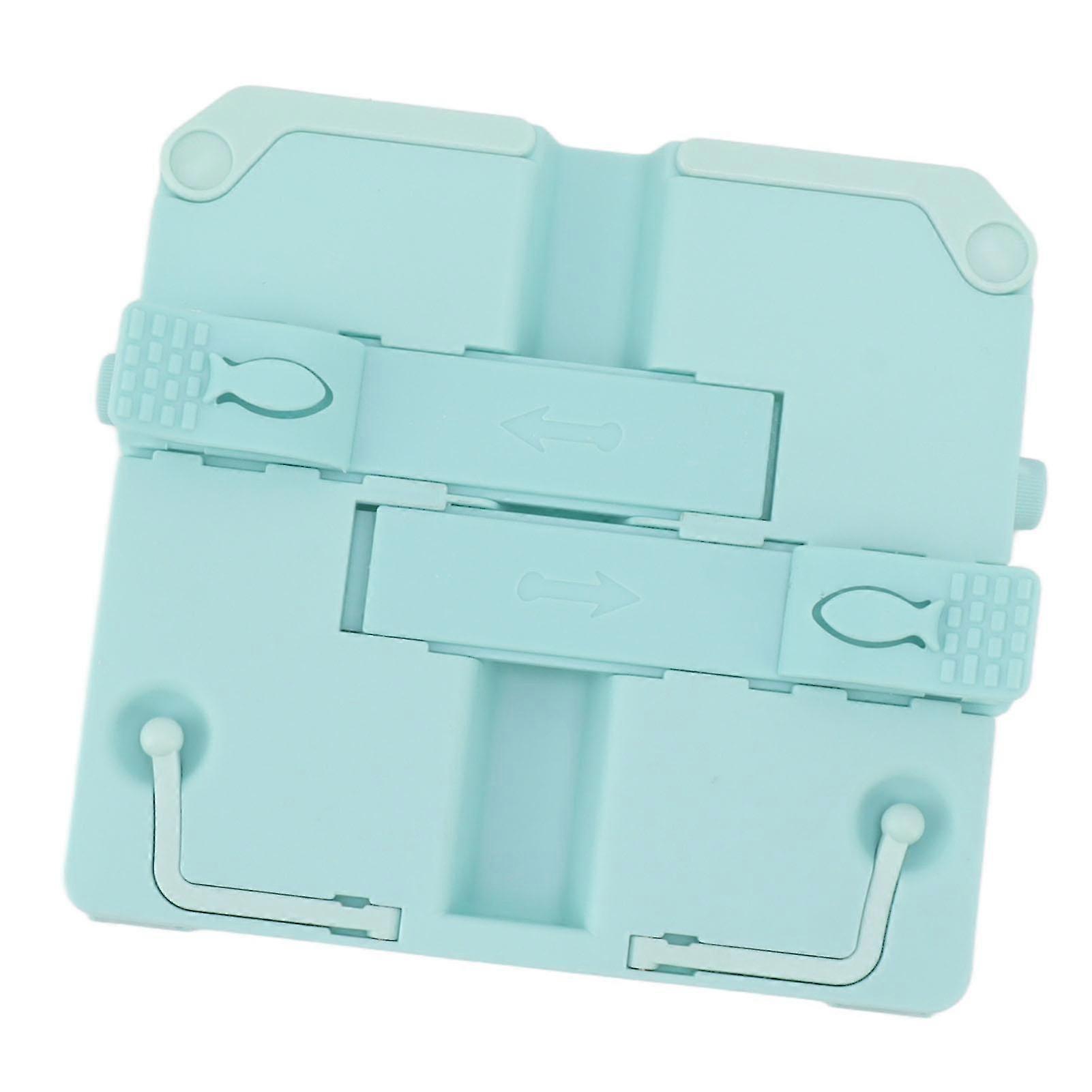 Reading Rack Foldable Portable Round Edges ABS Scratch Resistant Book Stand Holder for School Library Blue 2025
