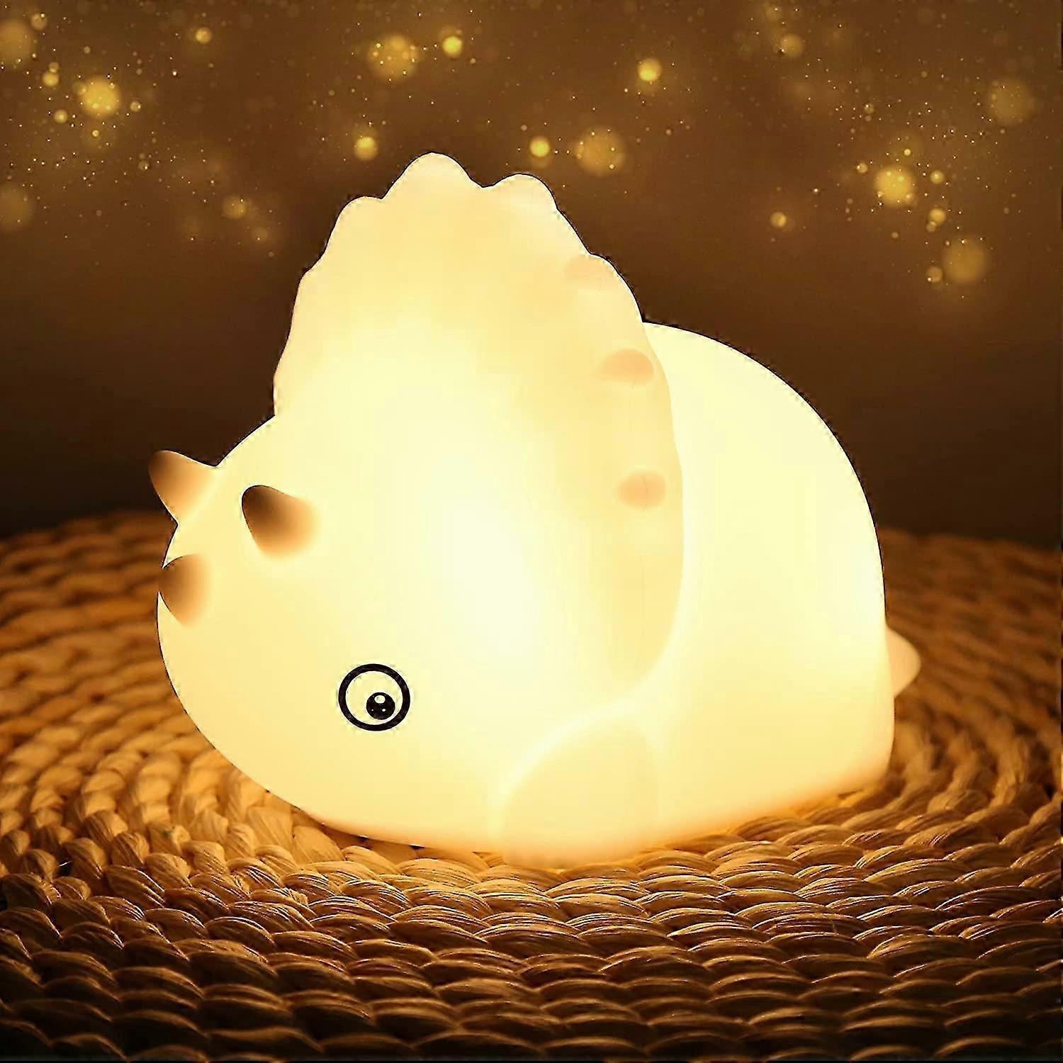 Whale silicone light led- Triceratops night light - colorful random