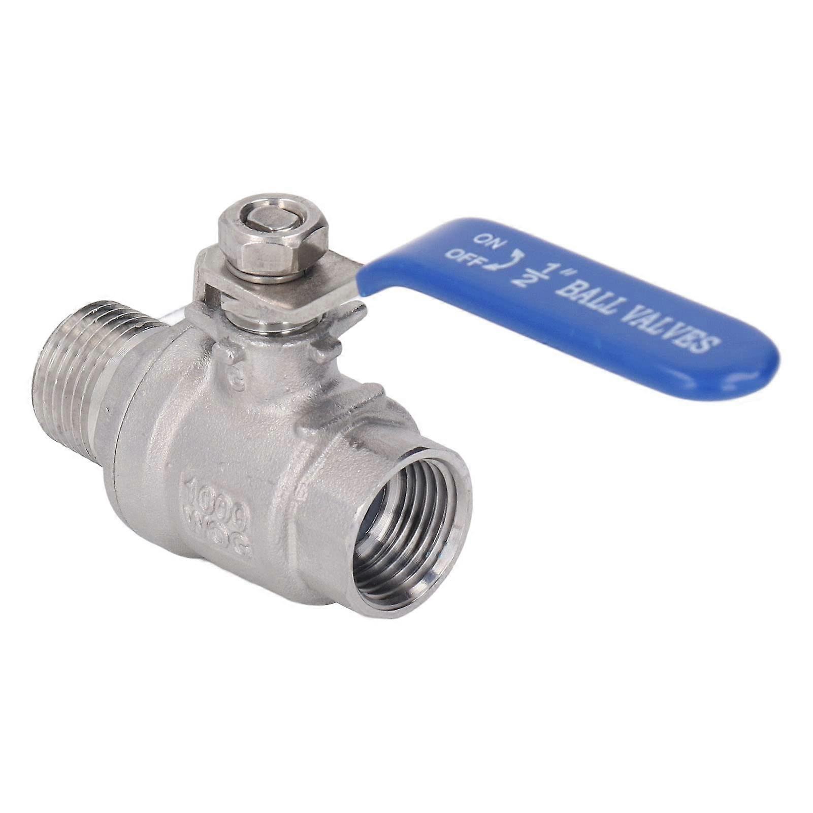 1/2inch external thread water shutoff ball valve – 1000 WOG with blue insulated handle for quick control, suitable for mechanical equipment