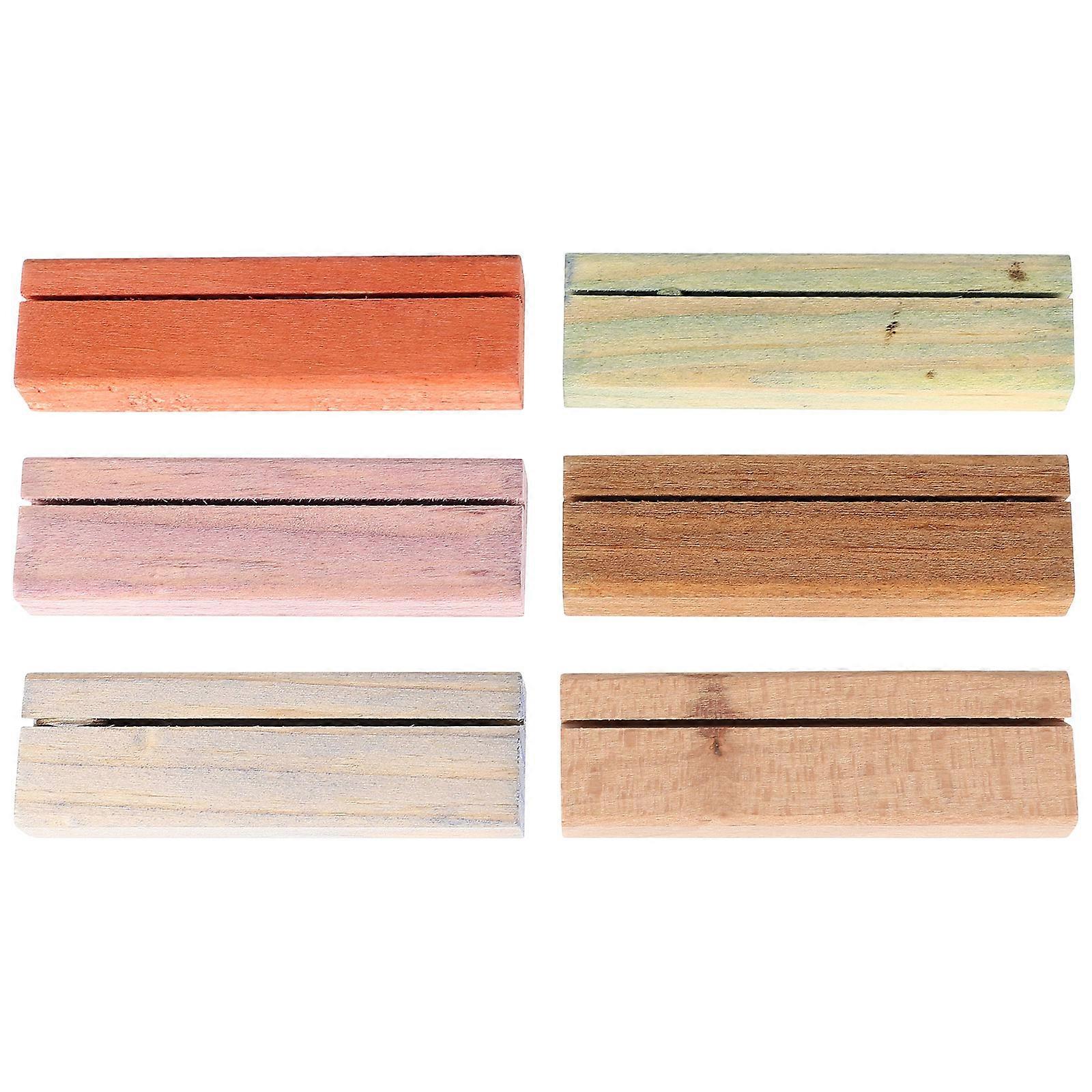 Wooden Place Card Holder for Office Business Meetings in Assorted Colors Small Size