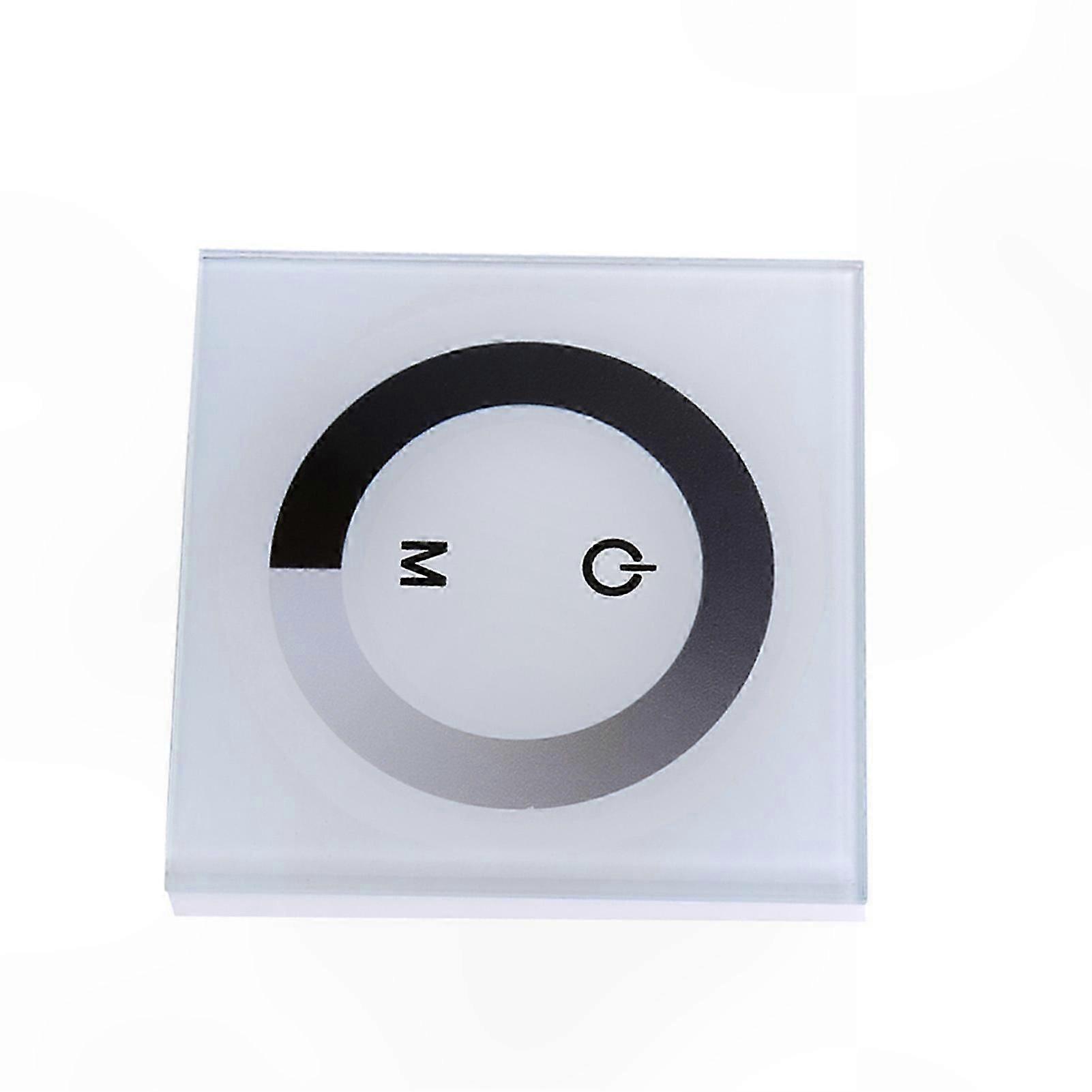 LED Dimmer Switch, Touch Panel Controller for Single Color LED Strip, 12V-24V DC, Brightness Adjustable Wall-Mounted Dimmer (White)