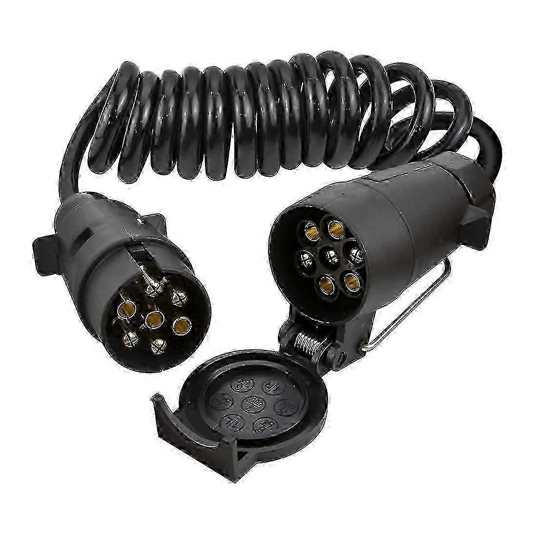 Trailer electrical cable 7 core with coiled extension design