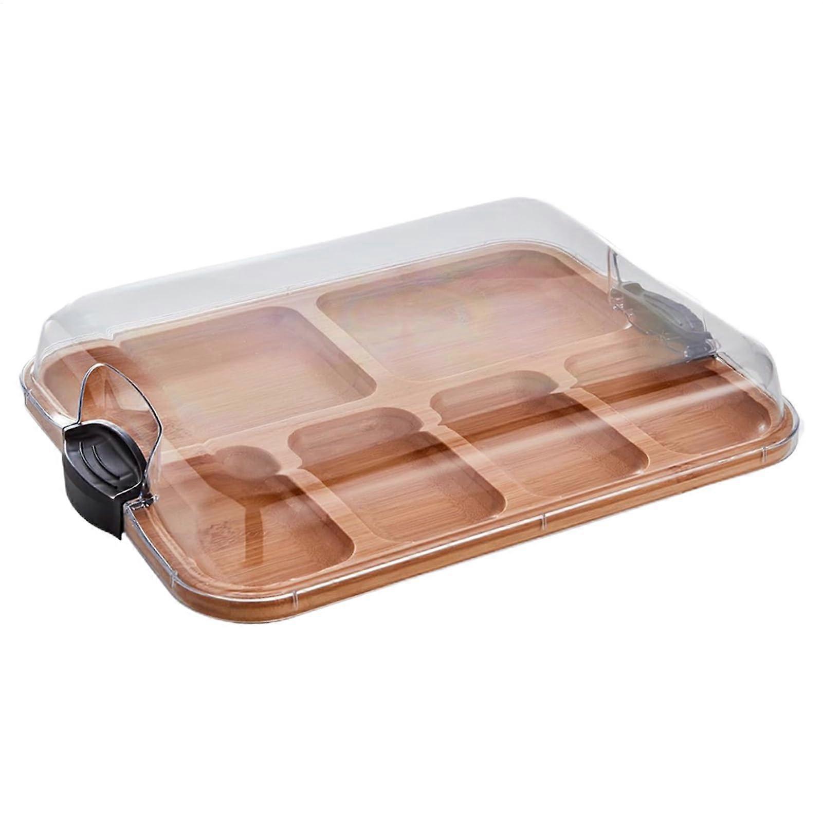 Charcuterie Board with Lid Snackle Box Wooden Kitchenware Serving Tray Cheese Board
