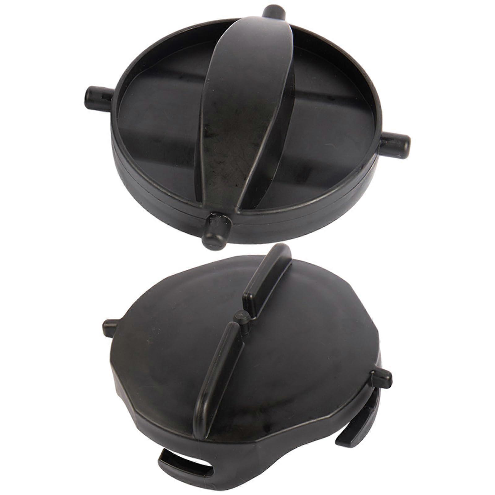 Hose End Cap, 2Pcs RV Sewer Cap, Double Ear  SnapOn Plastic Hose End for RV Sewer System