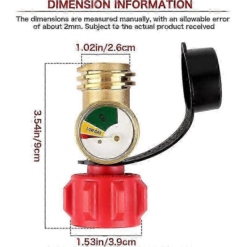 Propane Tank Gauge with Level Indicator, Leak Detector and Pressure Meter for Universal Gas Grills