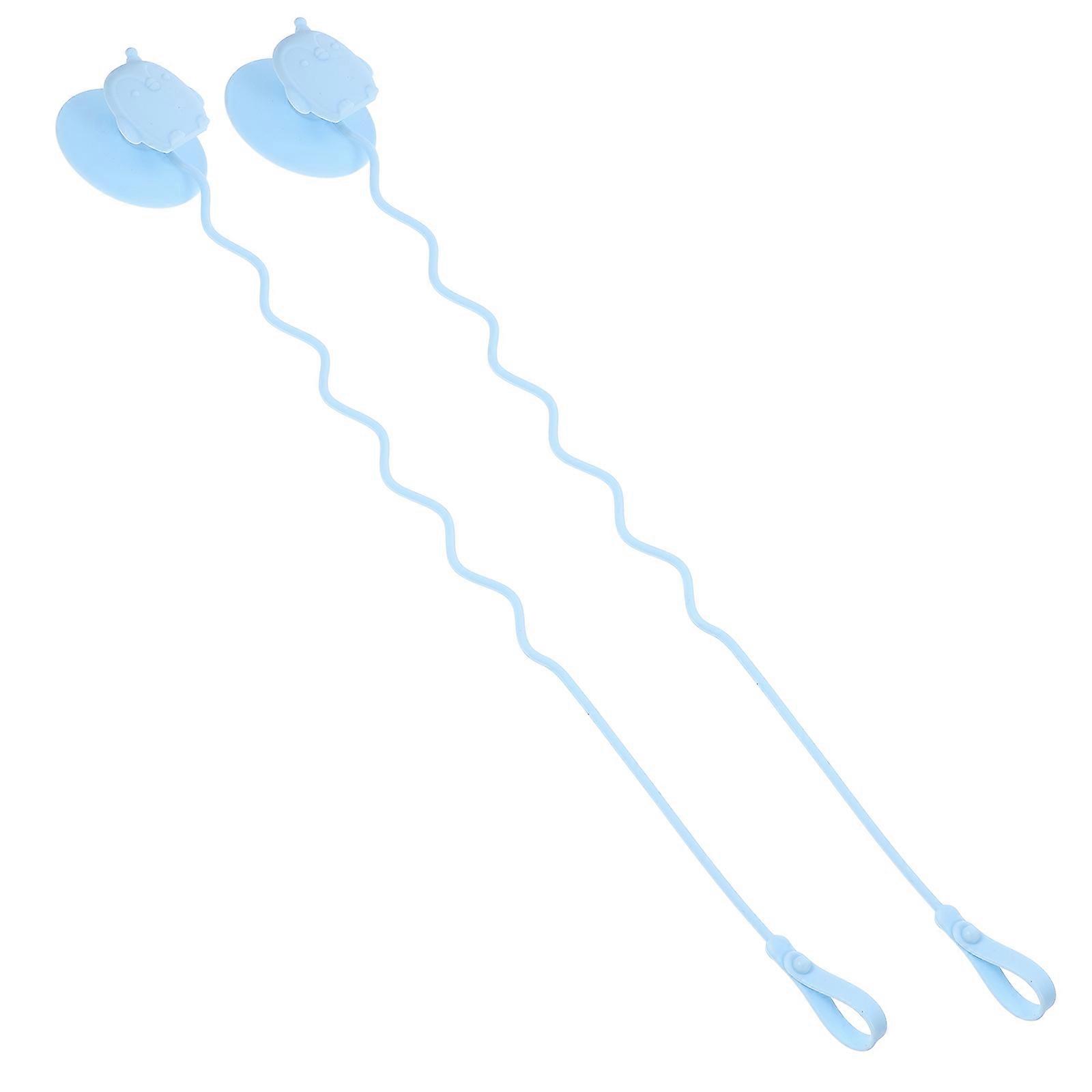 Utensils Holder Strap Suction Cup Bottom, Non Toxic Silicone Fork and Spoon Drop Chain for Lightweight Reusable Feeding Accessory for Mealtime