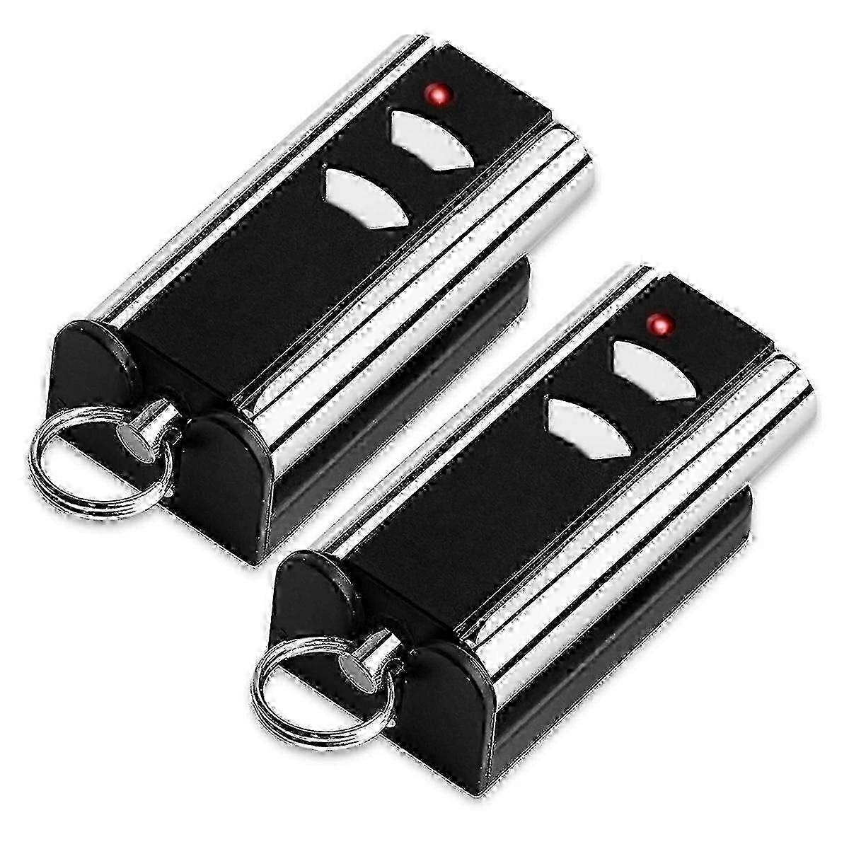 2-Packs of 433.92 MHz Garage Door Hand Transmitters Compatible with Standard Steel Entrematic RCU 433-2 and RCU 433-4 Models