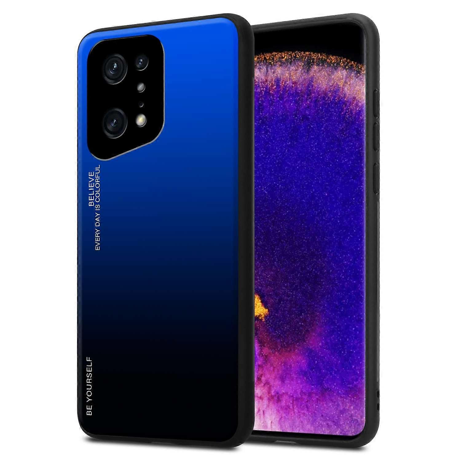 Capa Protetora em TPU Oppo FIND X5 PRO - Tampa Traseira com Vidro Protetor - Bicolor