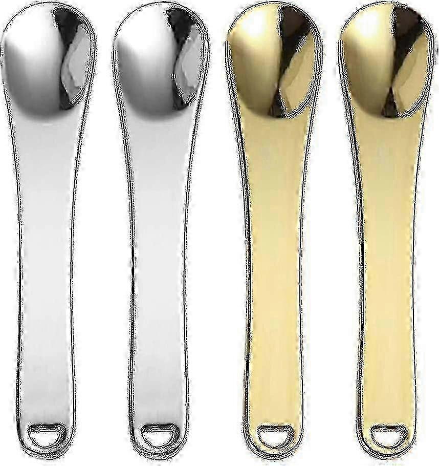 Mini Metal Makeup Spatula for Precise Cosmetic Application & Cream Scooping