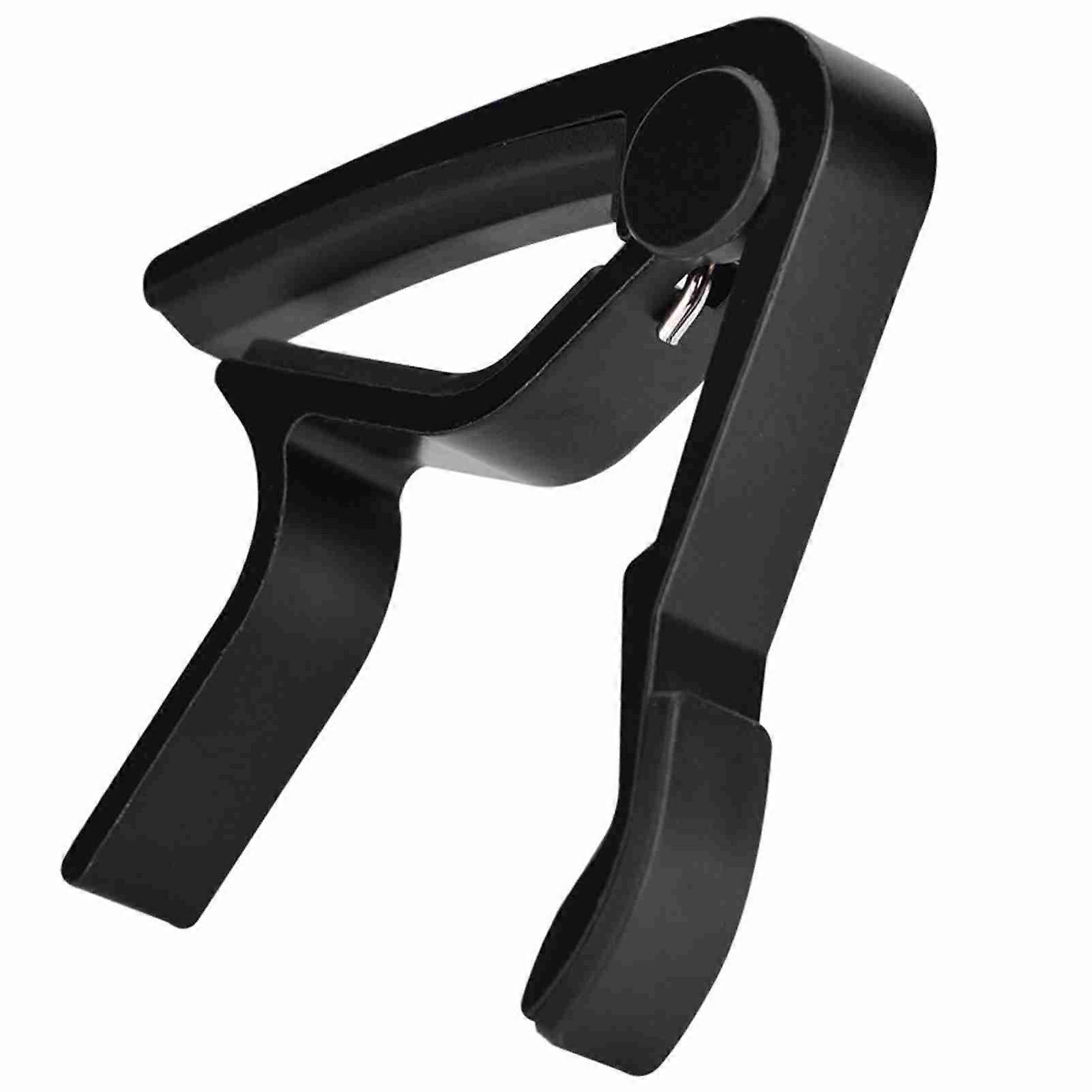 Portable Quick Change Tune Clamp Handheld Tuner Capo for Folk Guitar Black