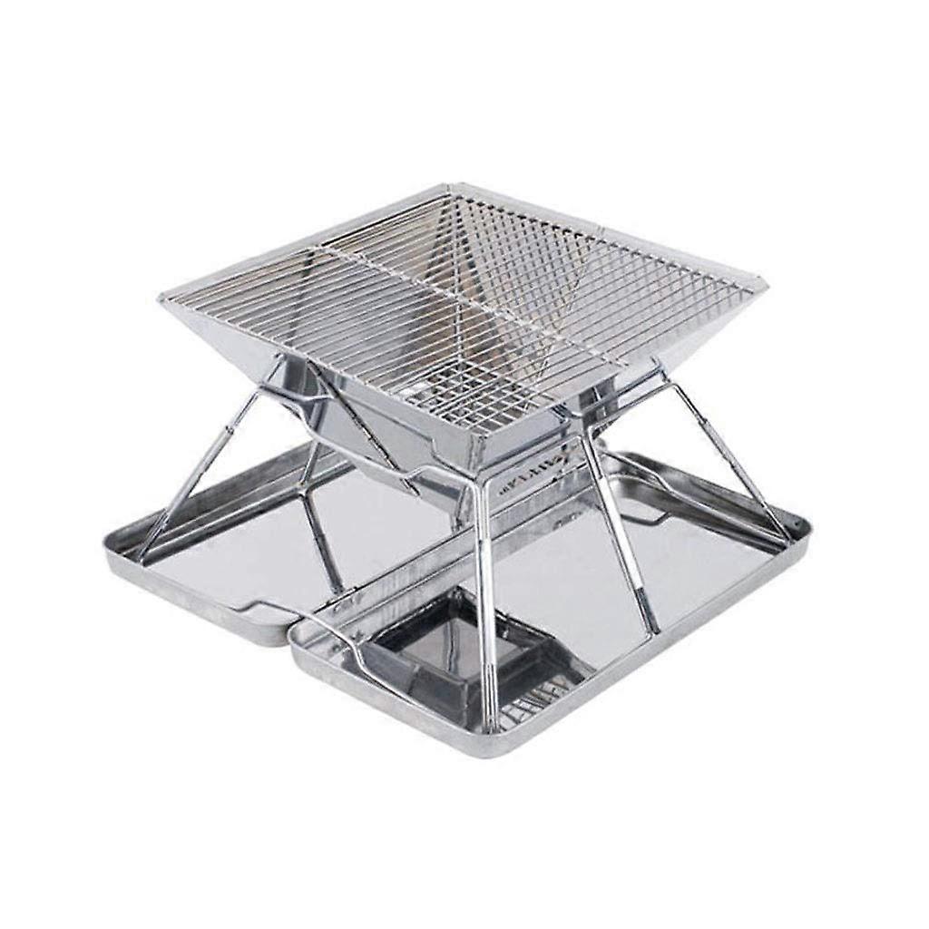 BBQ Grill Outdoor Charcoal Barbecue Grill Foldable Portable Non-Stick Stove with Accessories for Camping and Tailgating