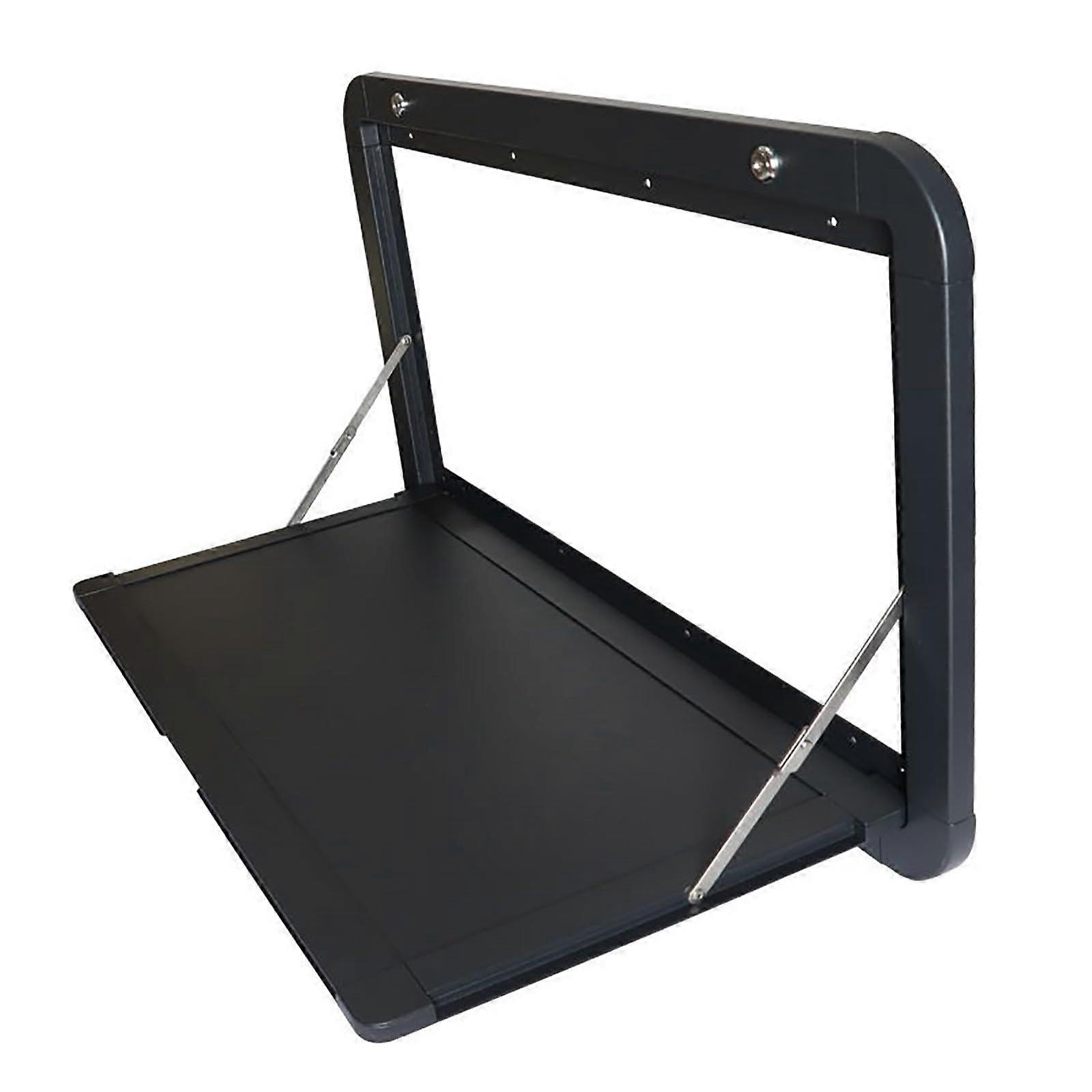Folding Table for RV Caravan Wall Mounted Aluminum Alloy DropLeaf Desk for Outdoor Use and Computer Workstation Black