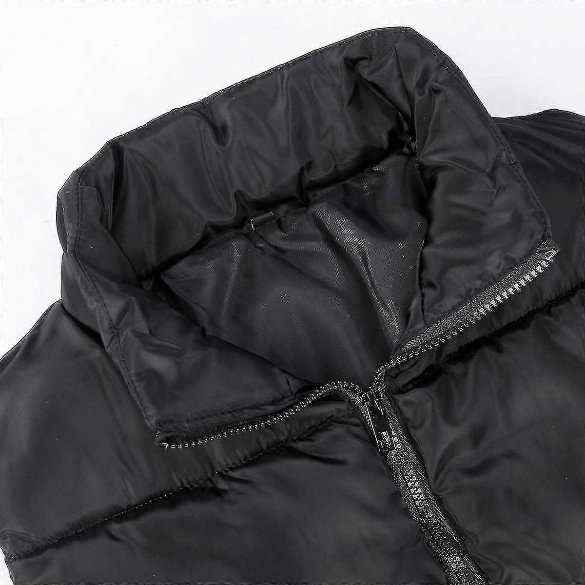 Men's down vests, multiple sizes available, solid color and sleeveless for wind protection