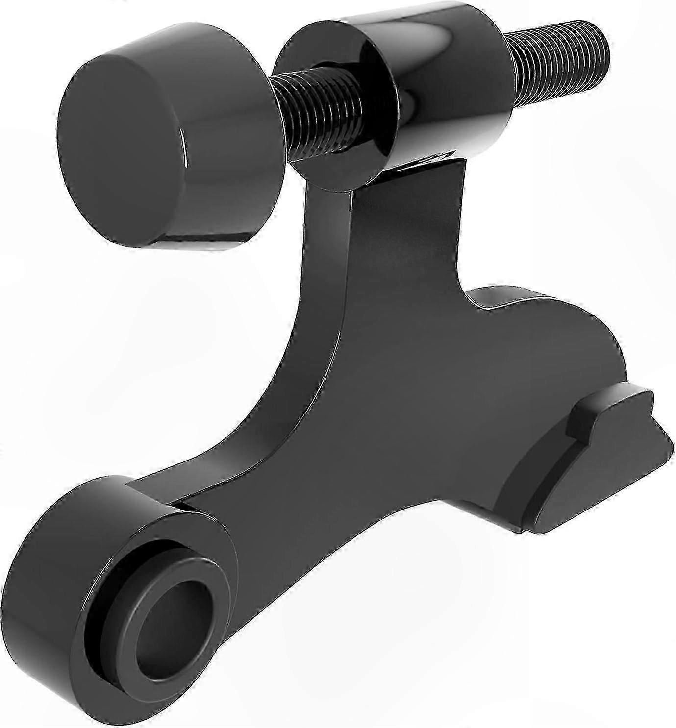 8-Pack Adjustable Door Stop with Rubber Tips, Heavy Duty Hinge Pin Design, Prevents Damage and Striking, Black Finish