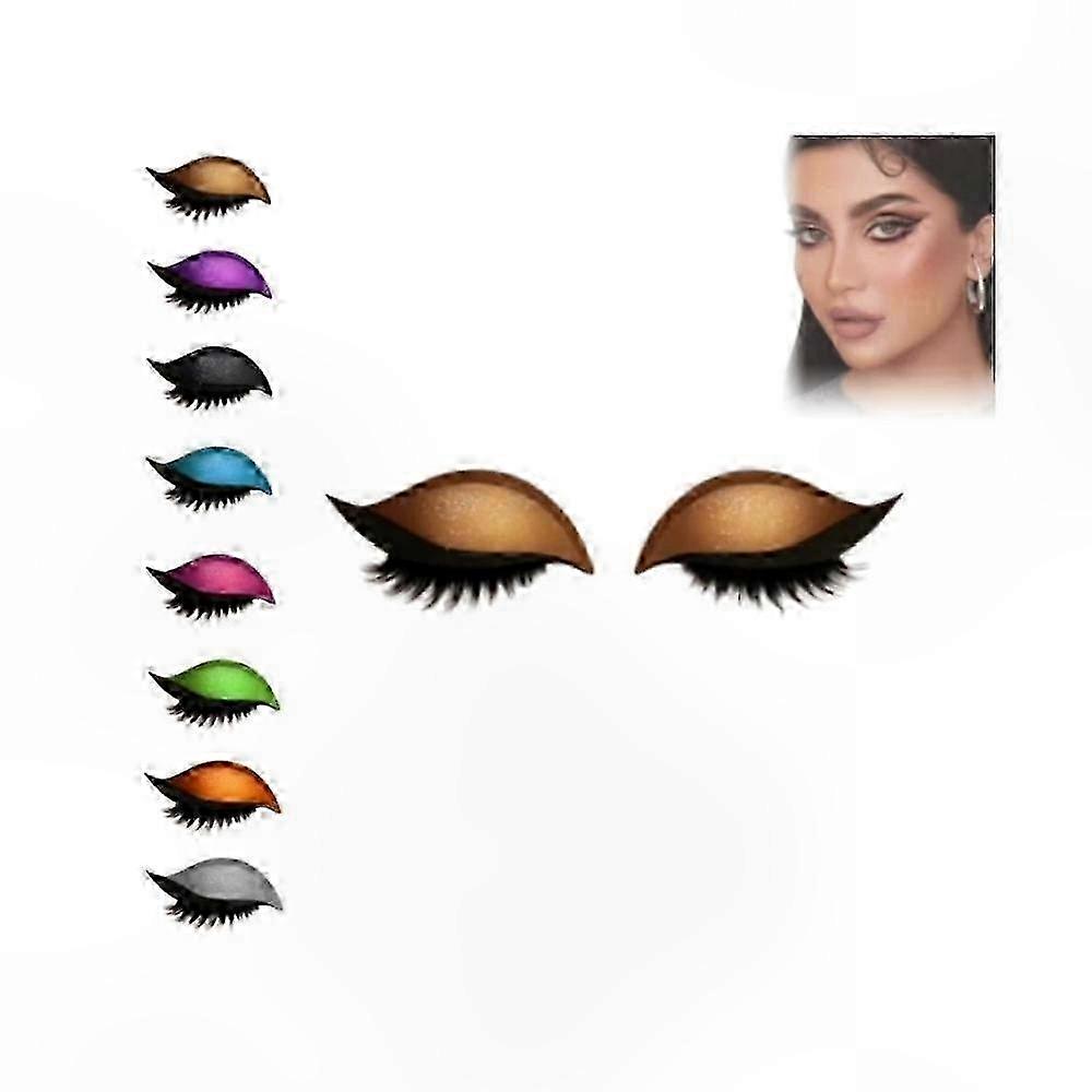 Dual Eye Shadow & Lash Patches for Effortless Makeup Application, Reusable Cosmetic Stickers for Eyes