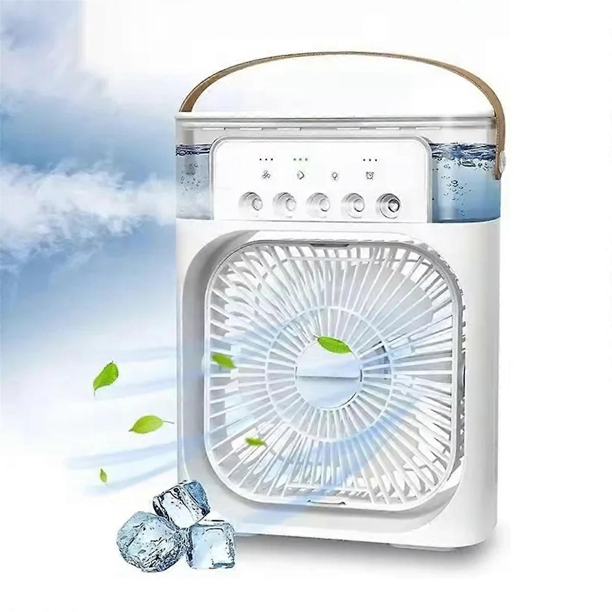 Summer Cooling Fan Portable Desktop Humidifier USB Mini Air Conditioners Night Light Water Mist for Home,Office