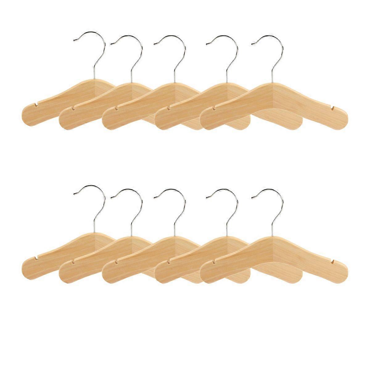 Wooden Baby Hangers,Kids Hangers,Notched Shoulder Design for Children Clothes,Decoration Hanger,10