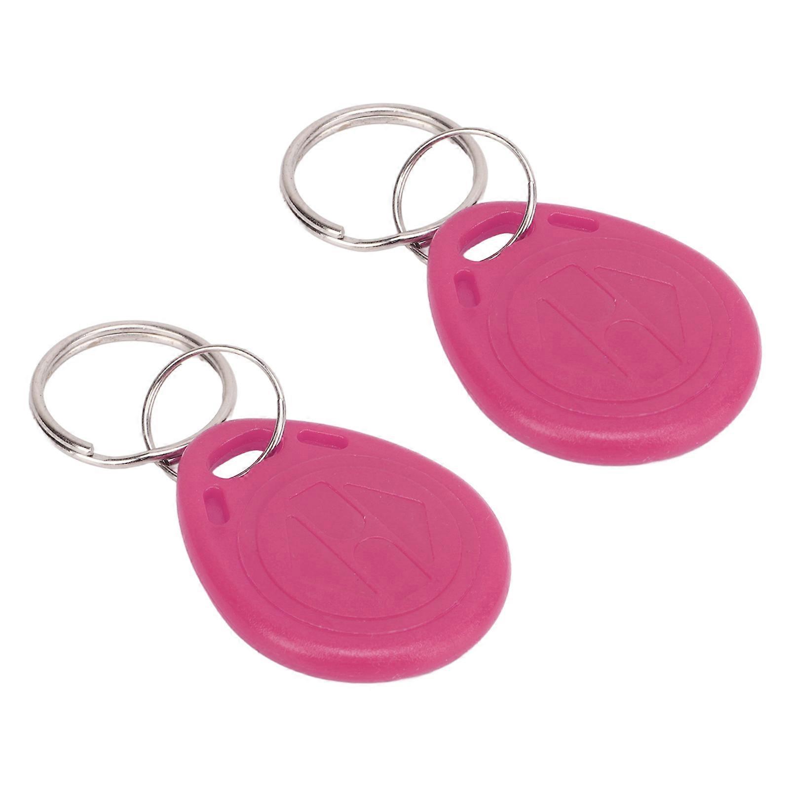 100PCS RFID Fob 125KHz Waterproof Sensitive Induction Proximity ID Card Token Tag for Door Entry Access Control System Pink 