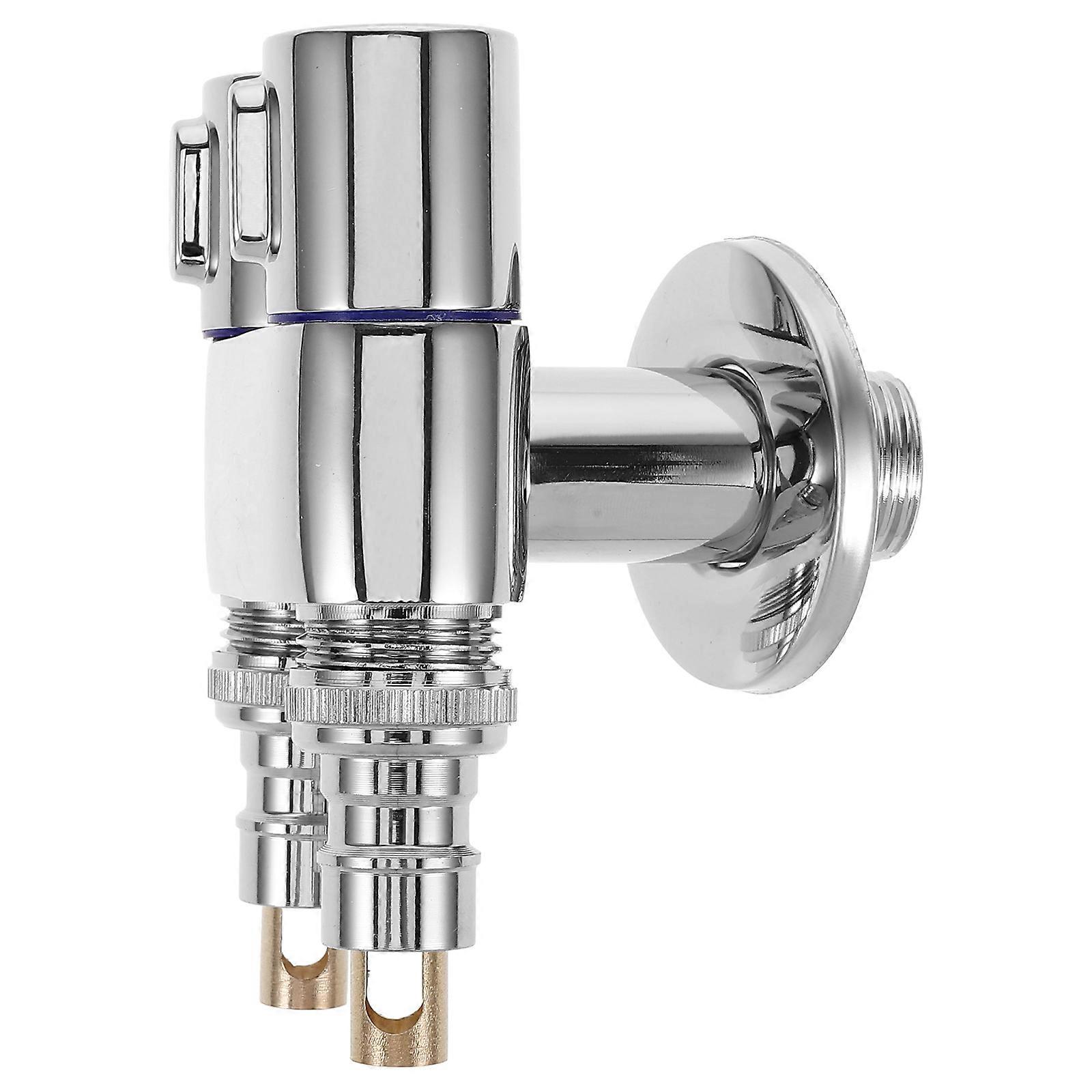 Copper Double Outlet Water Valve for Bathroom with Separate Control and Durable Quality 1 Inch