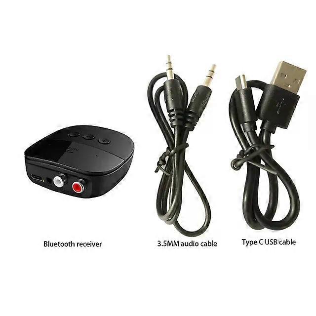 Bluetooth RCA Receiver Wireless Audio Receiver Bluetooth 5.2 Adapter Car Audio 3.5mm Jack Aux 2RCA Adapter Suitable for Smartphone Laptop
