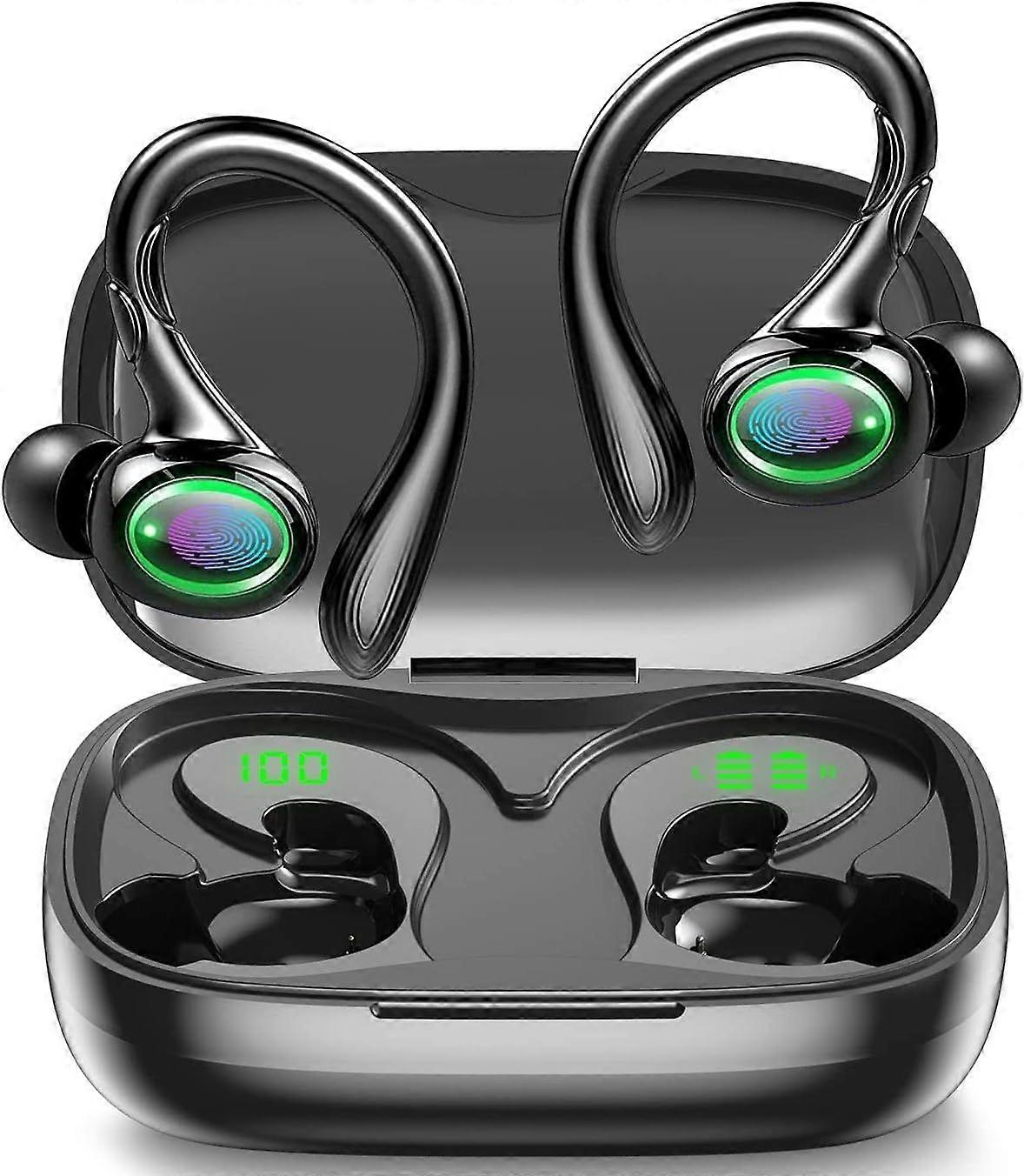 Wireless Earbuds, 60H Playback Bluetooth 5.3 Headphones,Noise Cancelling Wireless Headphones with LED Battery Display, Mics Clear Call, IPX6 Waterproo