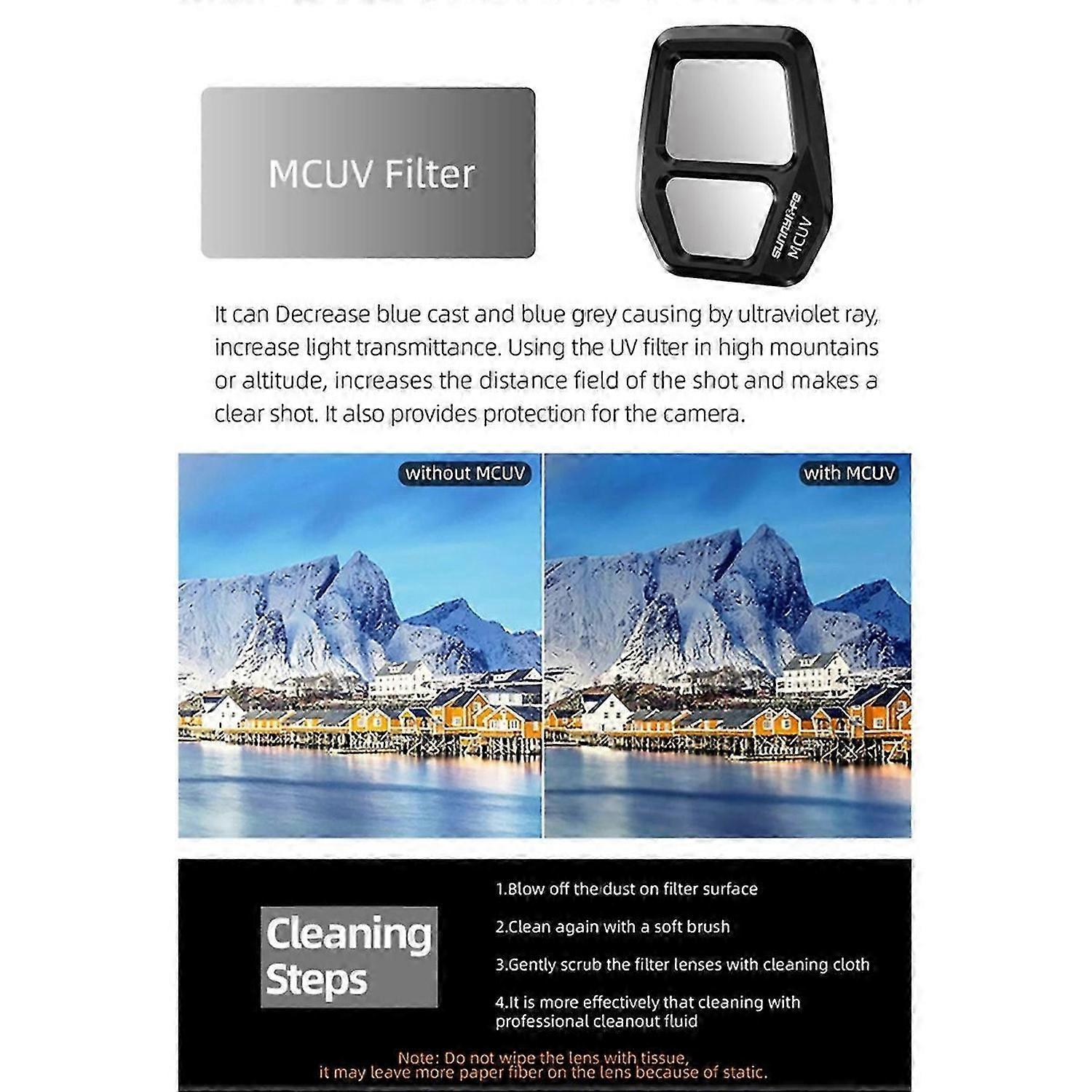 SUNNYLIFE Adjustable Camera Lens Filter for DJI Air 3S ND64/PL Set