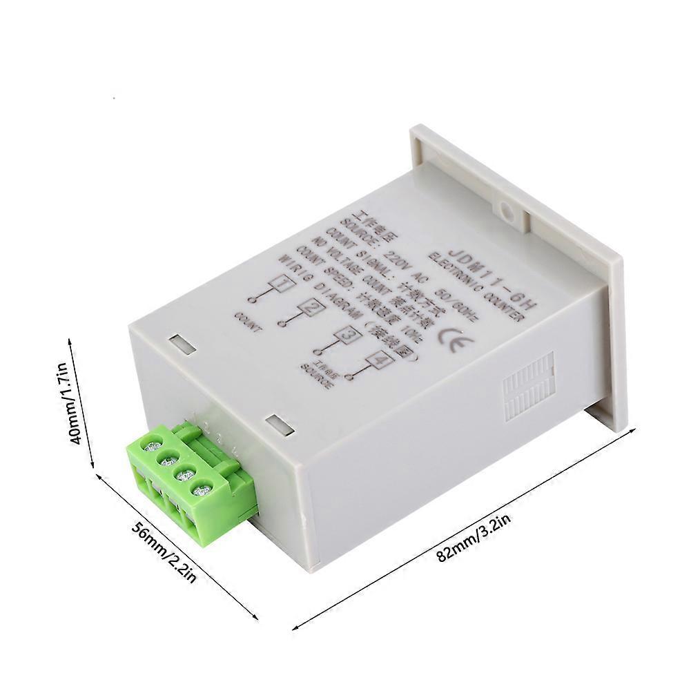 JDM11-6H 6-Digit No Voltage LED Digital Display Counter AC220V