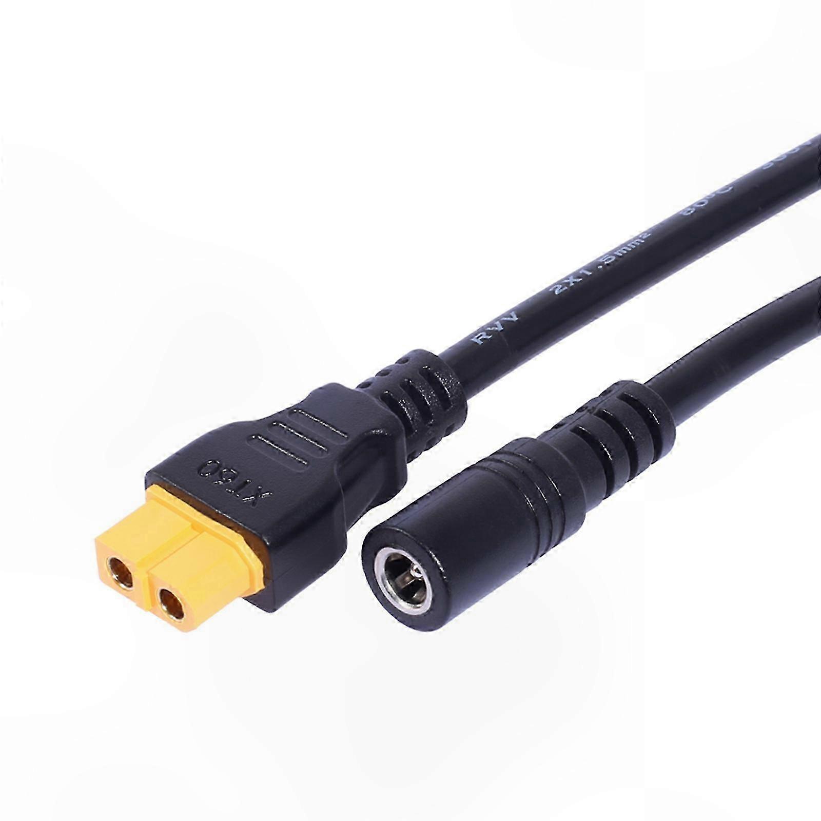 DC Power Cable XT60 to DC5.5x2.1mm/DC5.5x2.5mm for Solar Panels and FPV Monitors Connection Wire Adapter